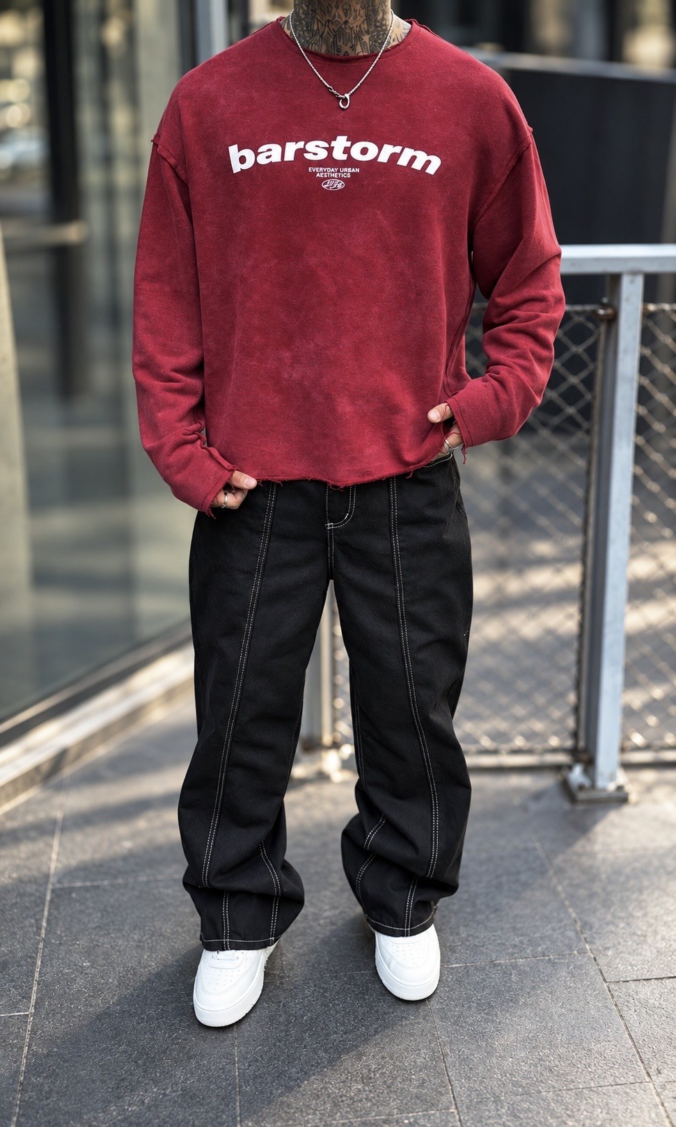 Bordo Boxy Fit Sweatshirt