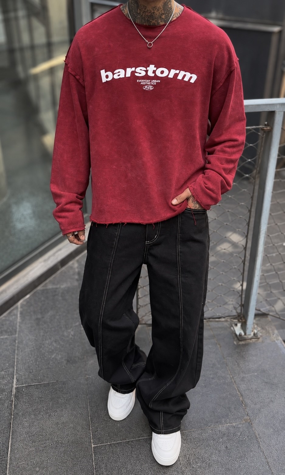 Bordo Boxy Fit Sweatshirt