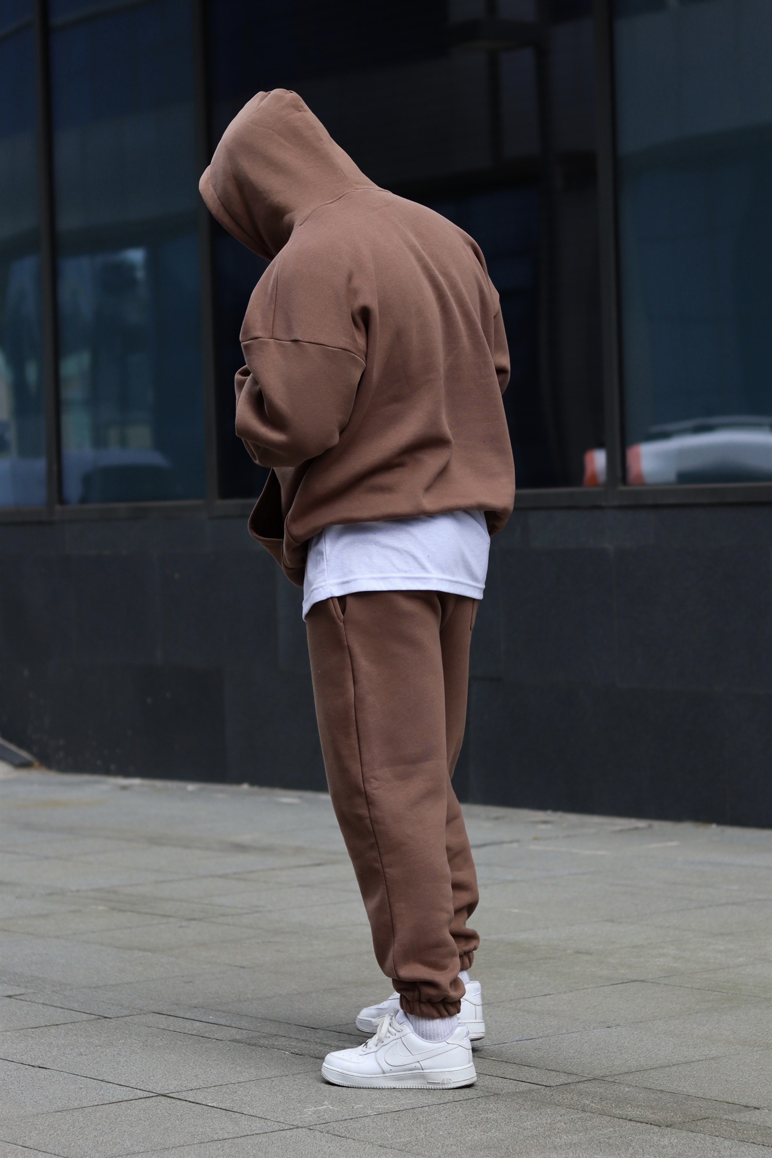 Brown oversize 3 iplik takım