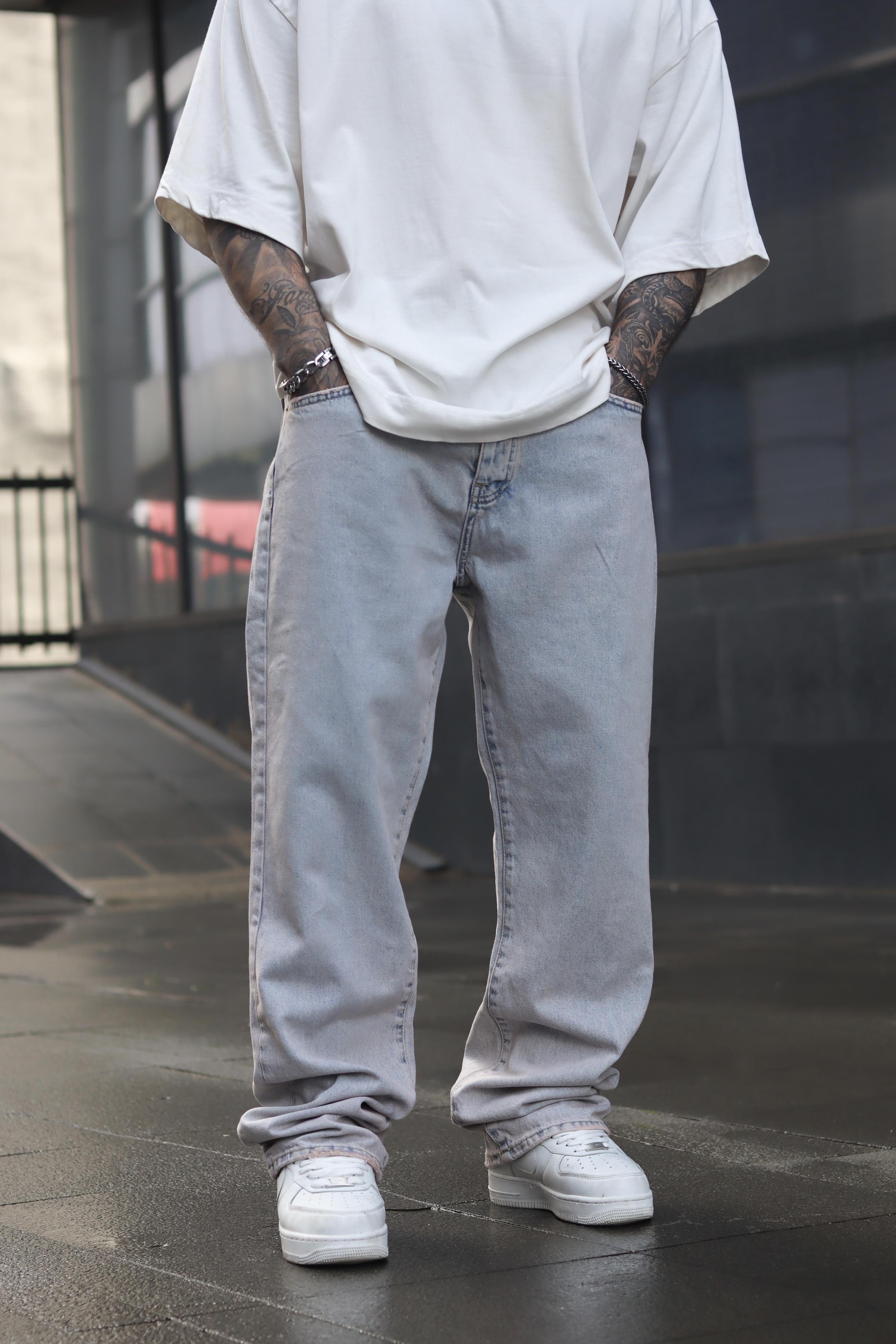Buz mavi baggy pantolon