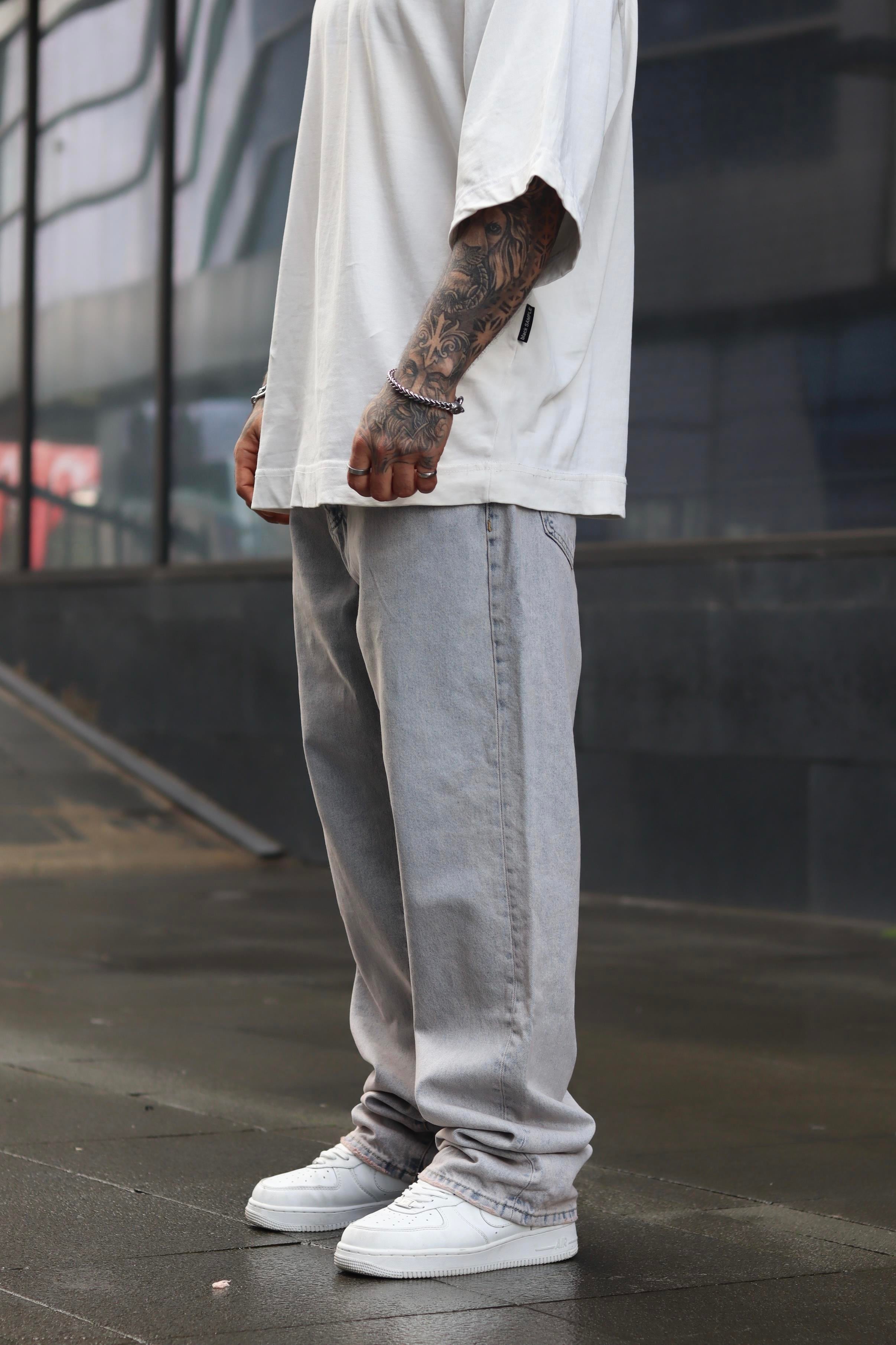 Buz mavi baggy pantolon