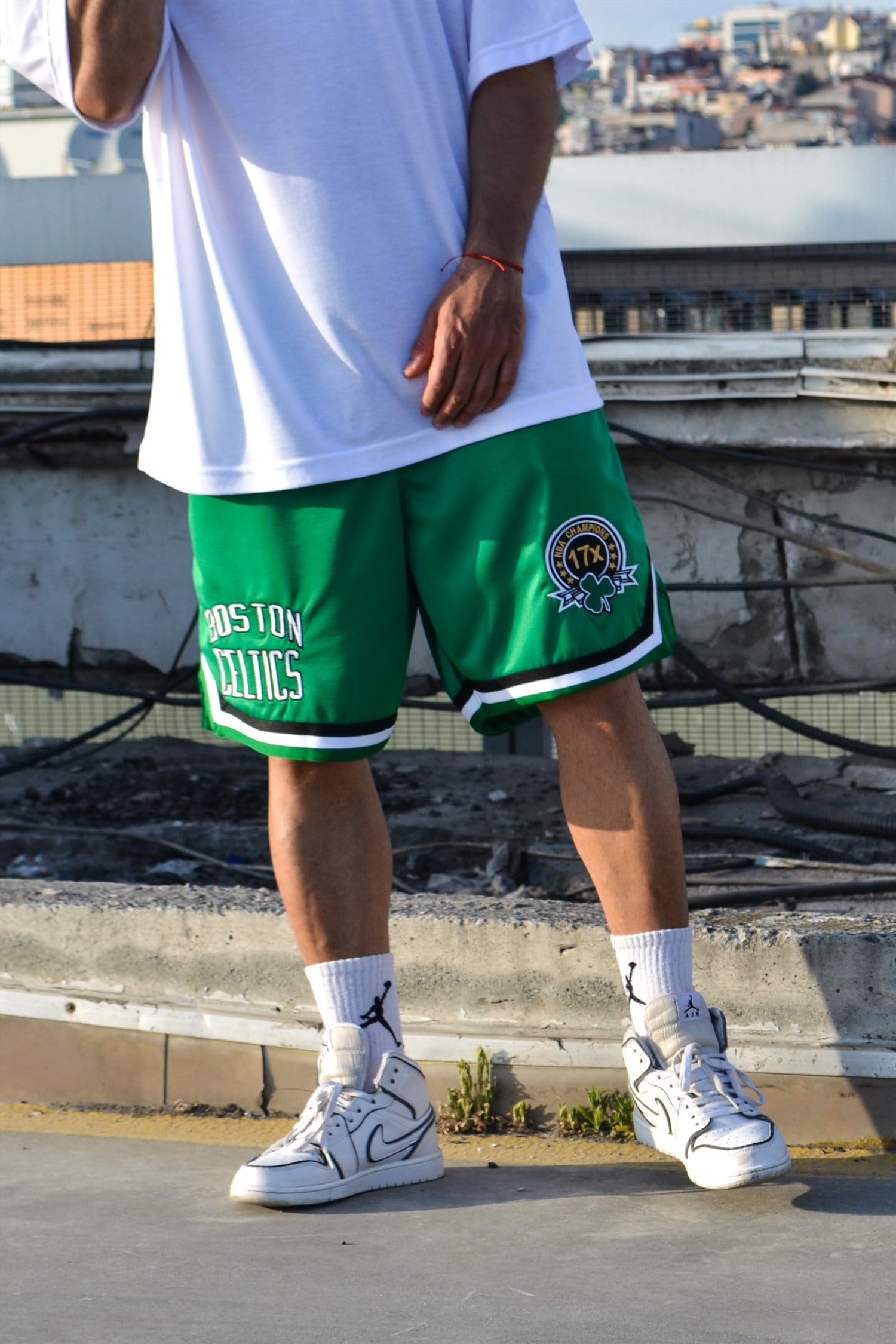 Celtics yeşil basketball şort