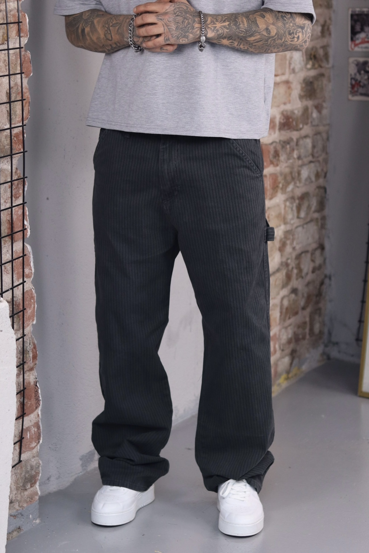 Çizgili Baggy Pantolon
