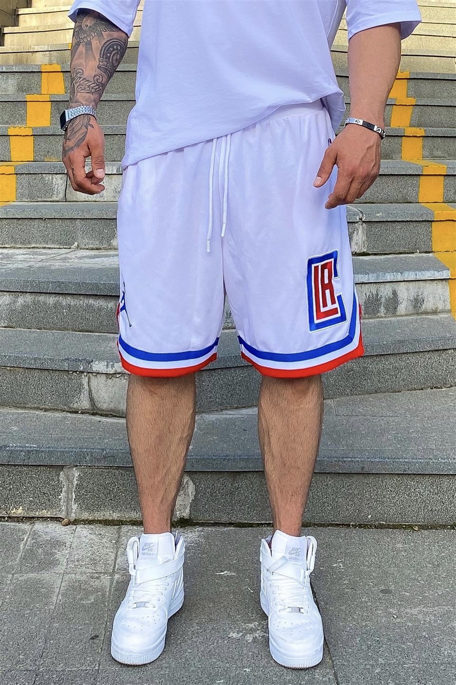 Clippers beyaz bball şort