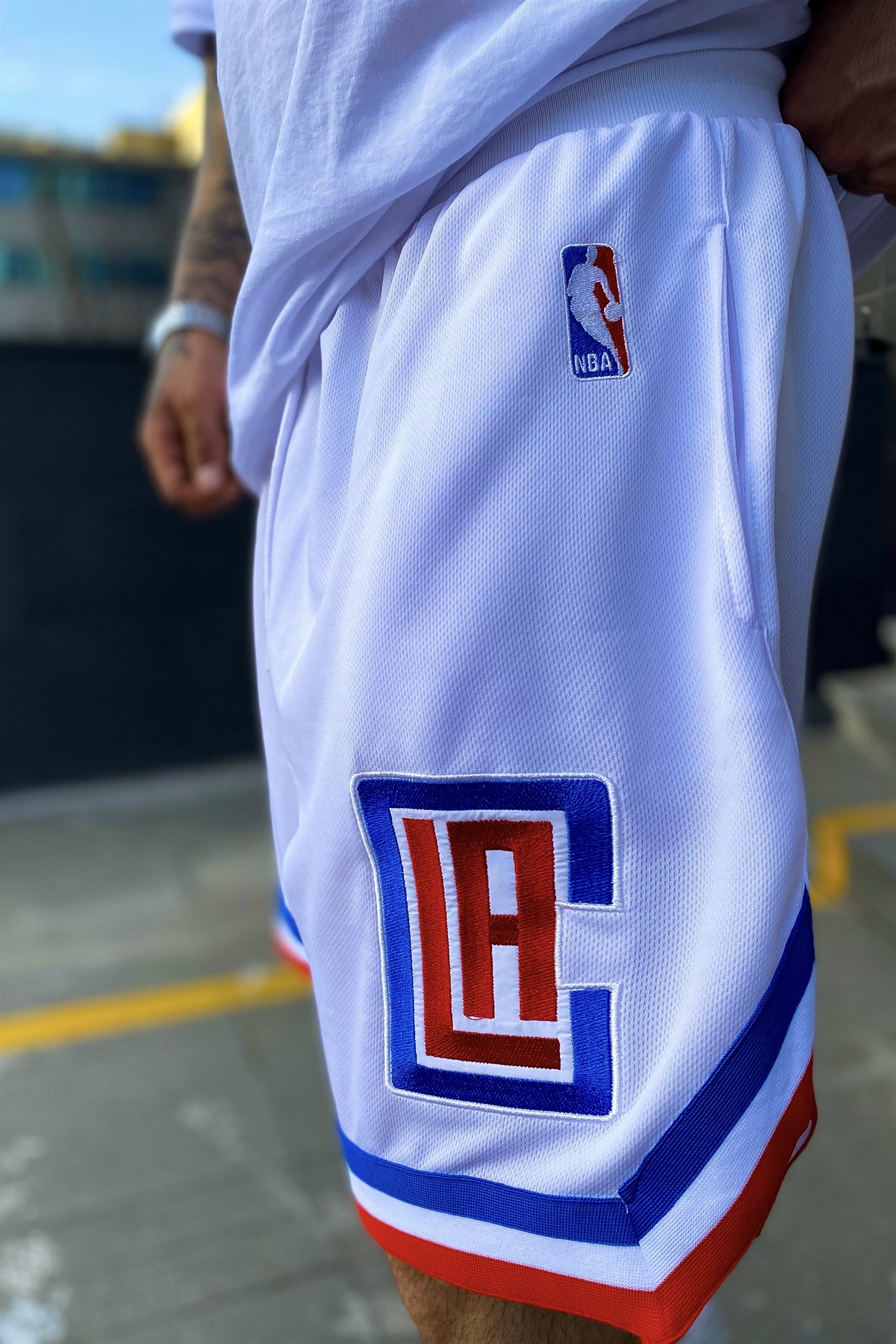 Clippers beyaz bball şort
