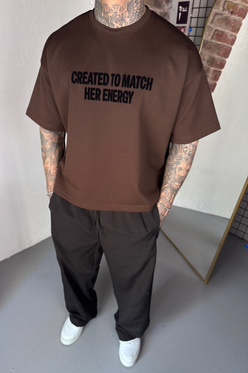 Created To Match Her Energy Oversize Tshirt