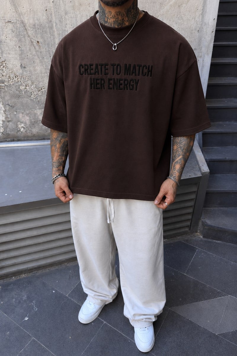 Created To Match Her Energy Oversize Tshirt
