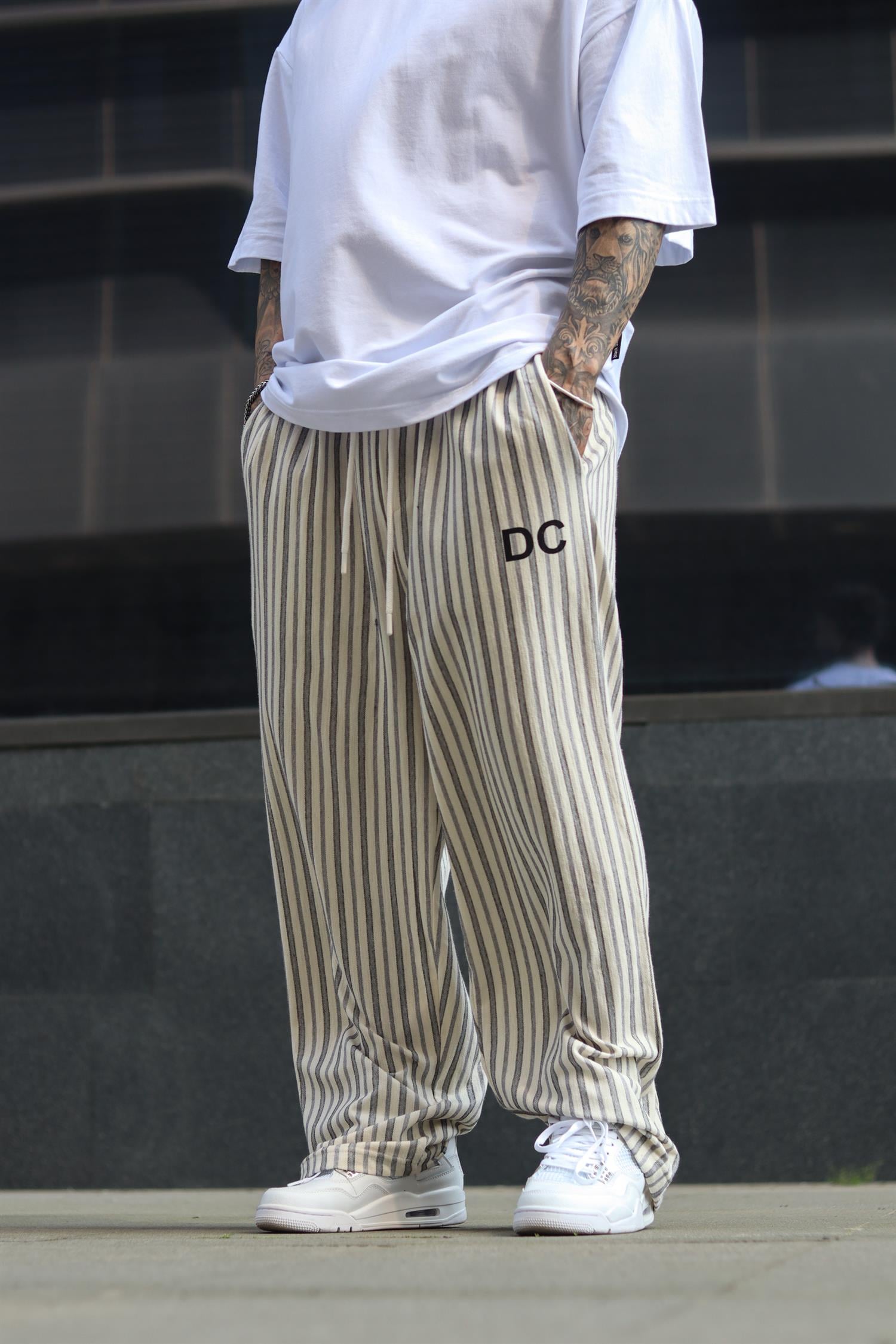 DC oversize gömlek sweatpants takım