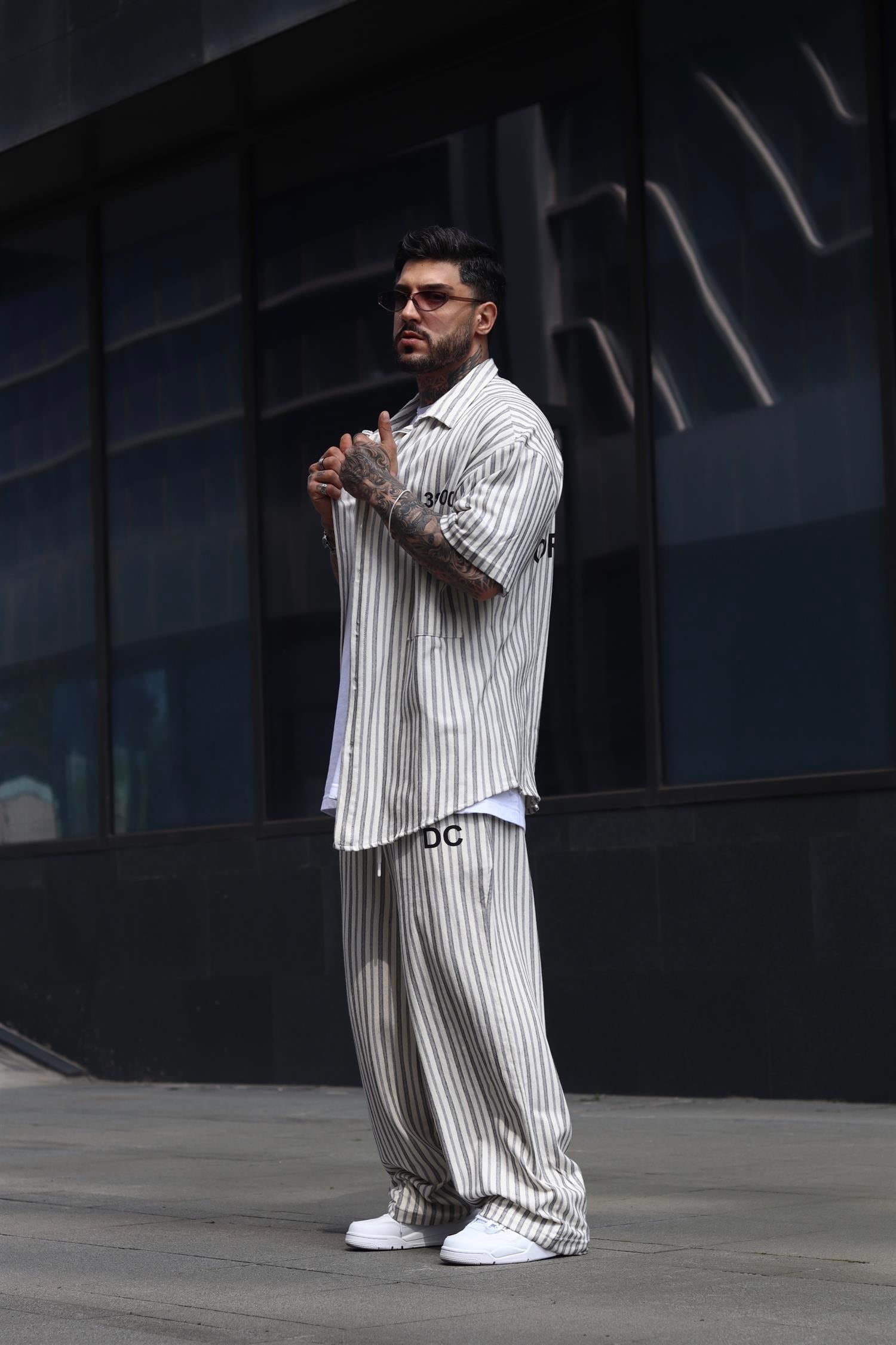 DC oversize gömlek sweatpants takım