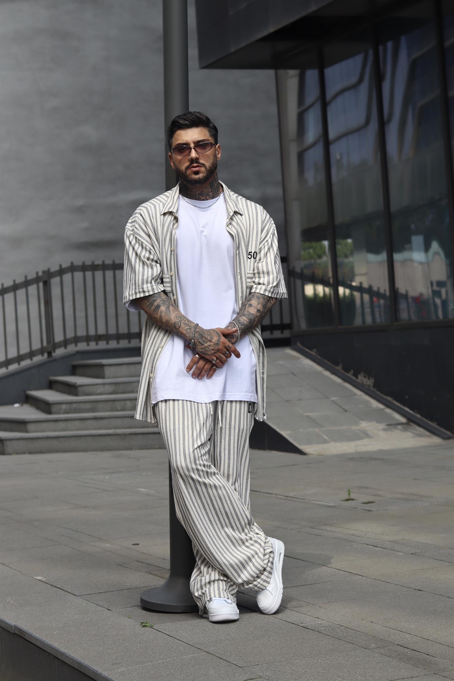 DC oversize gömlek sweatpants takım