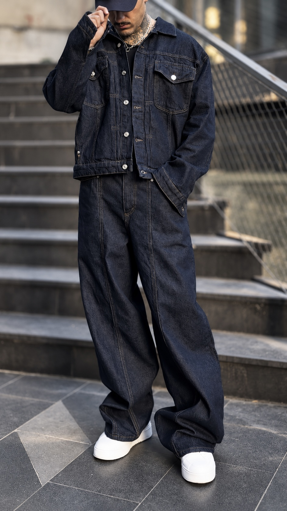 Deep İndigo Denim Set