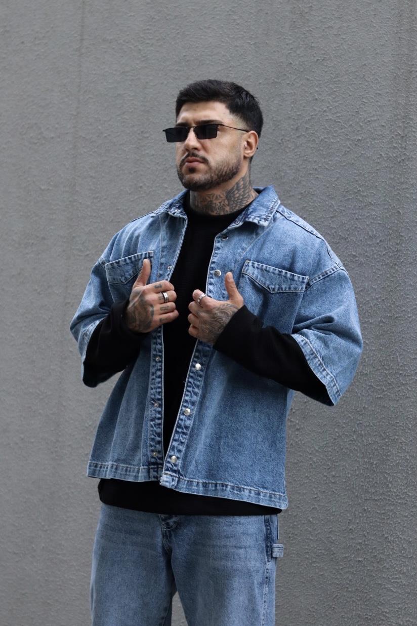 Denim kot gömlek