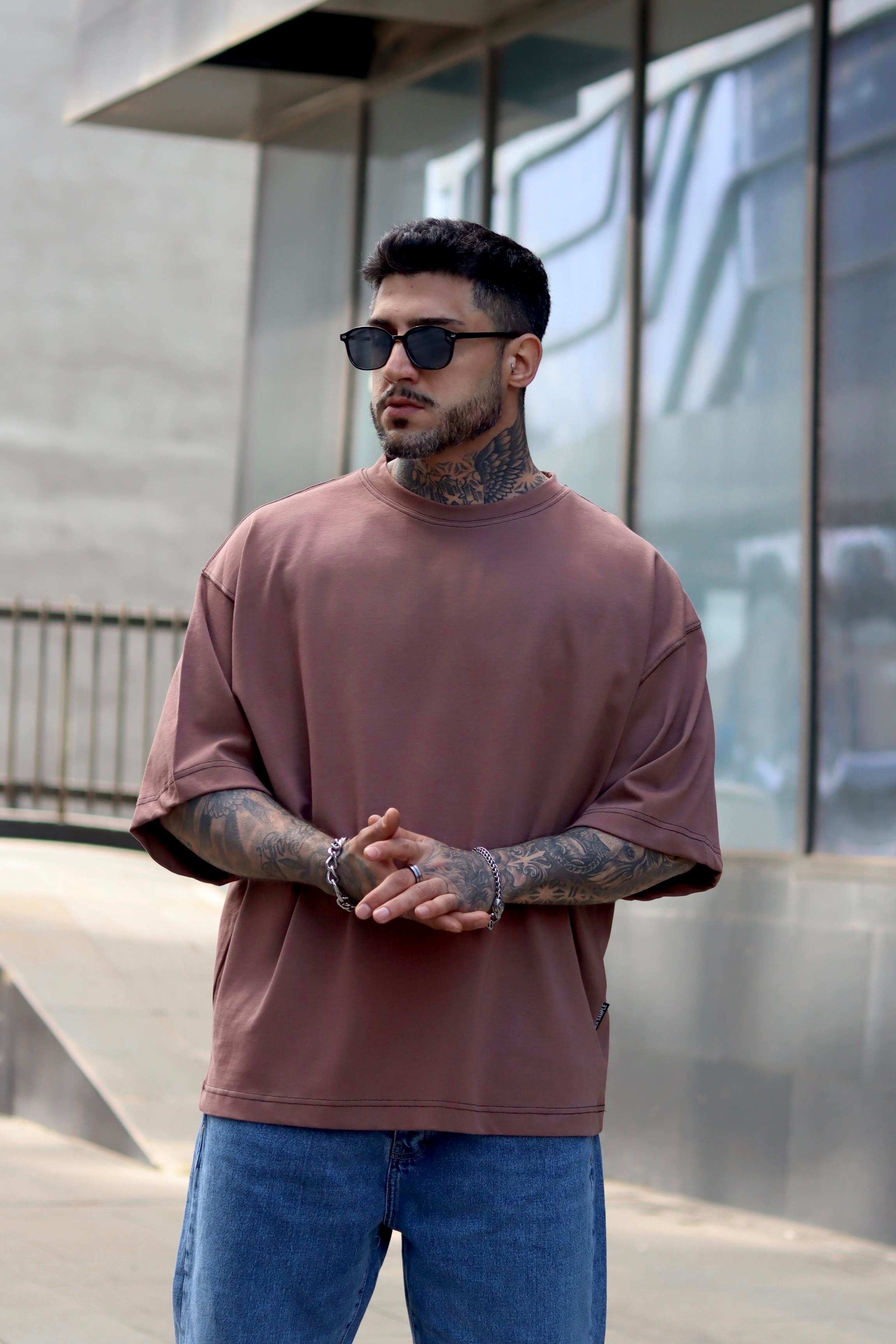 Dikiş detaylı oversize tshirt