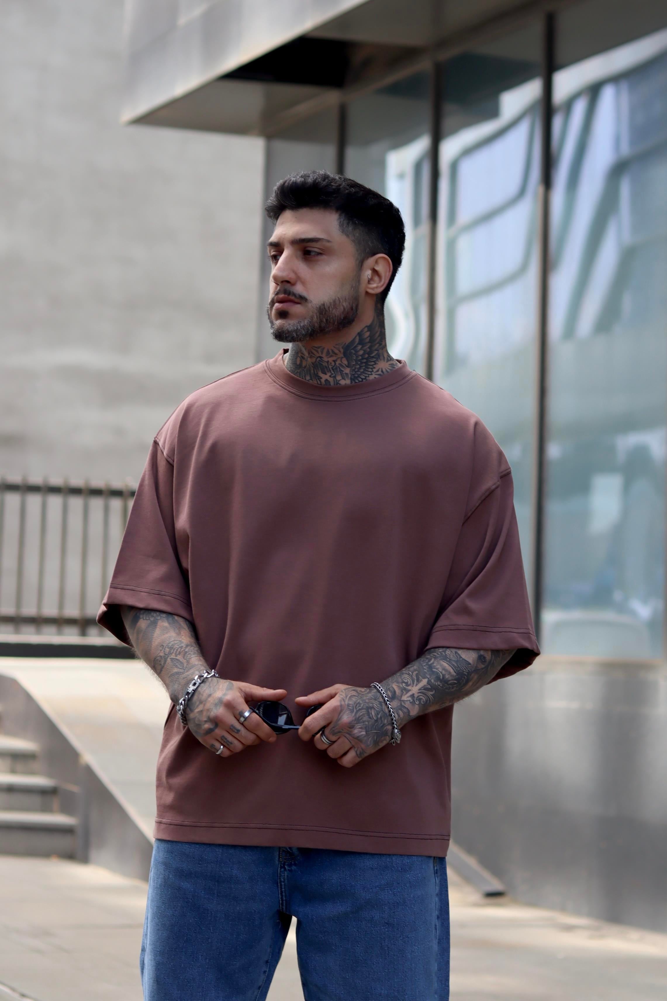 Dikiş detaylı oversize tshirt