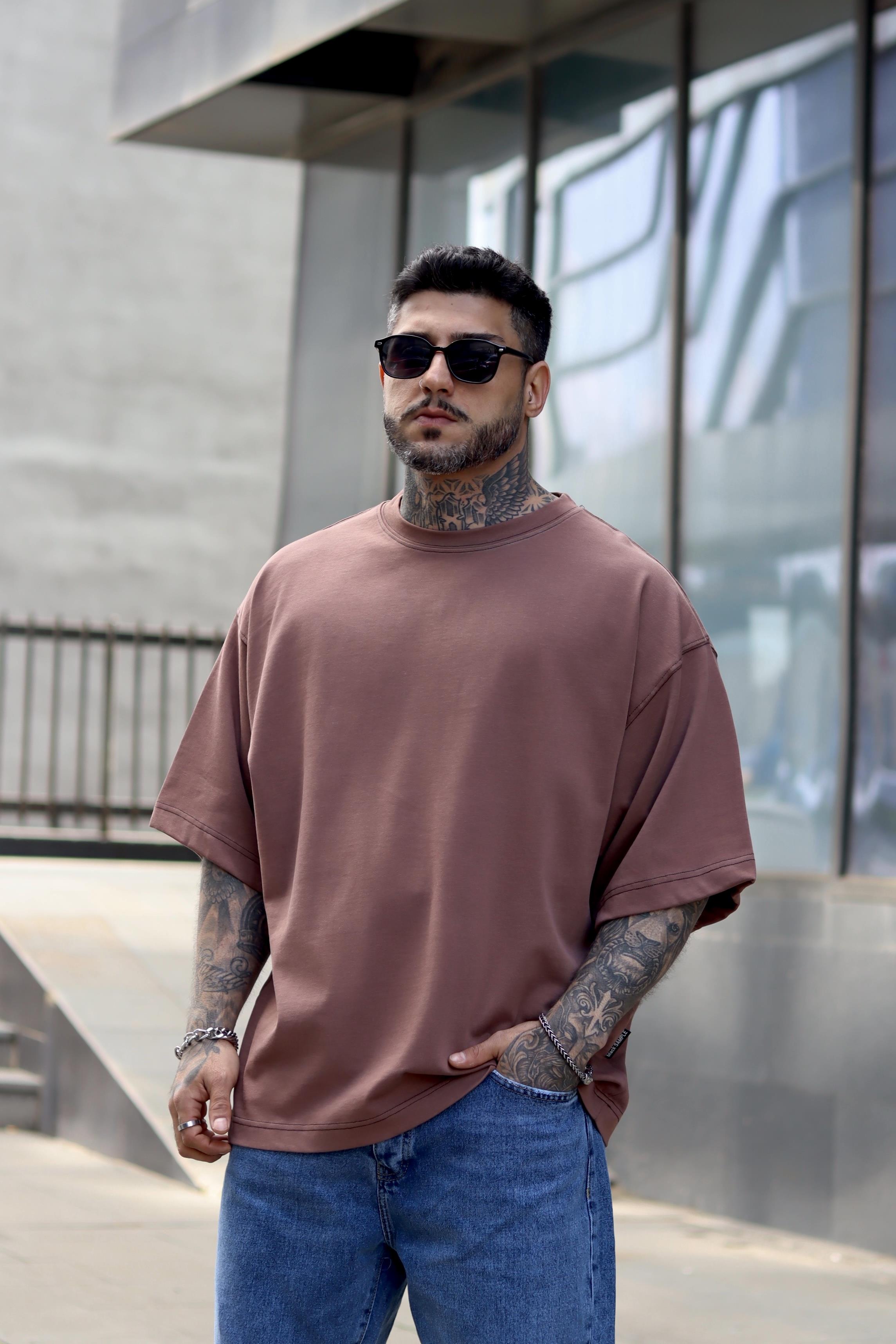 Dikiş detaylı oversize tshirt