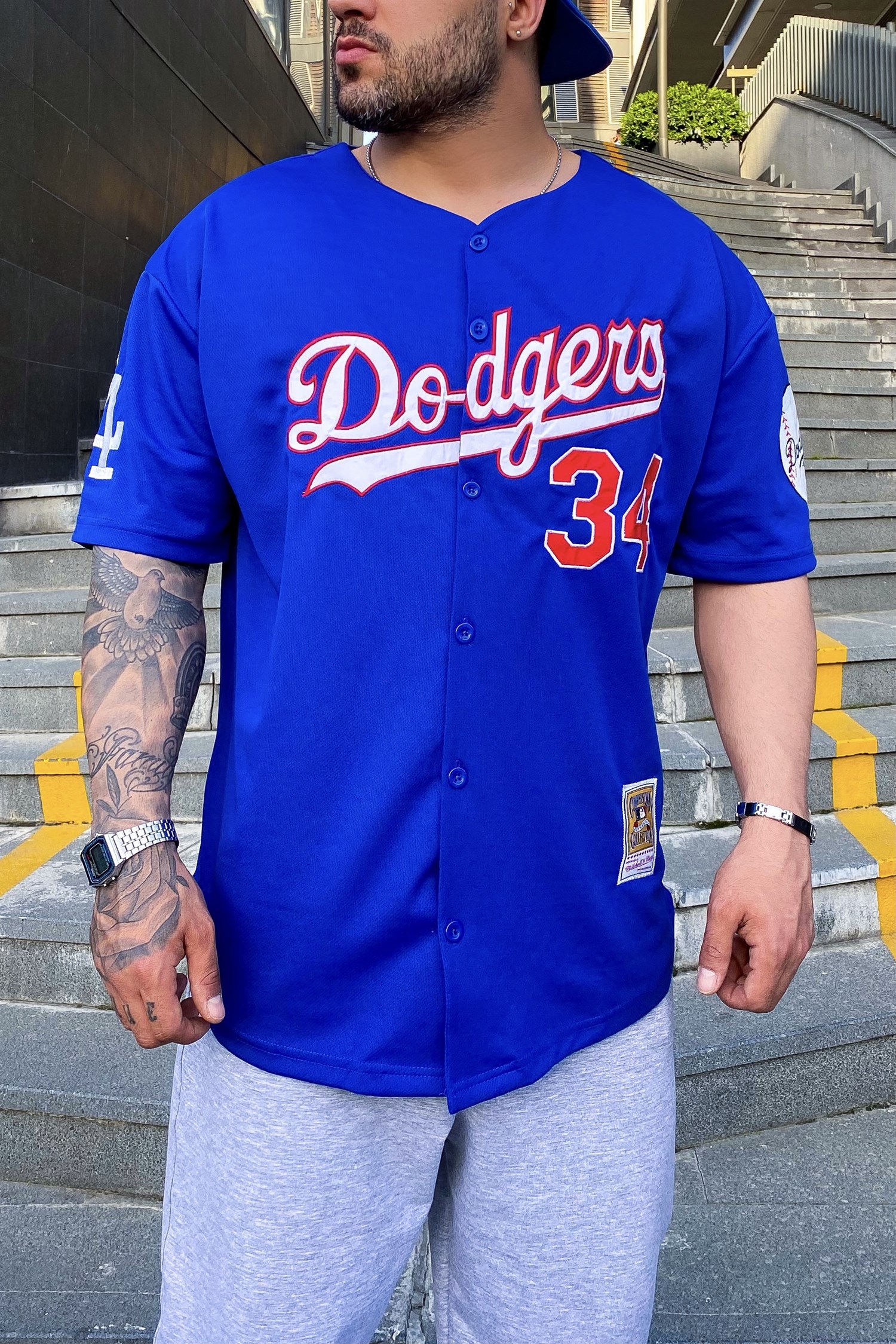 Dodger34 mavi gömlek