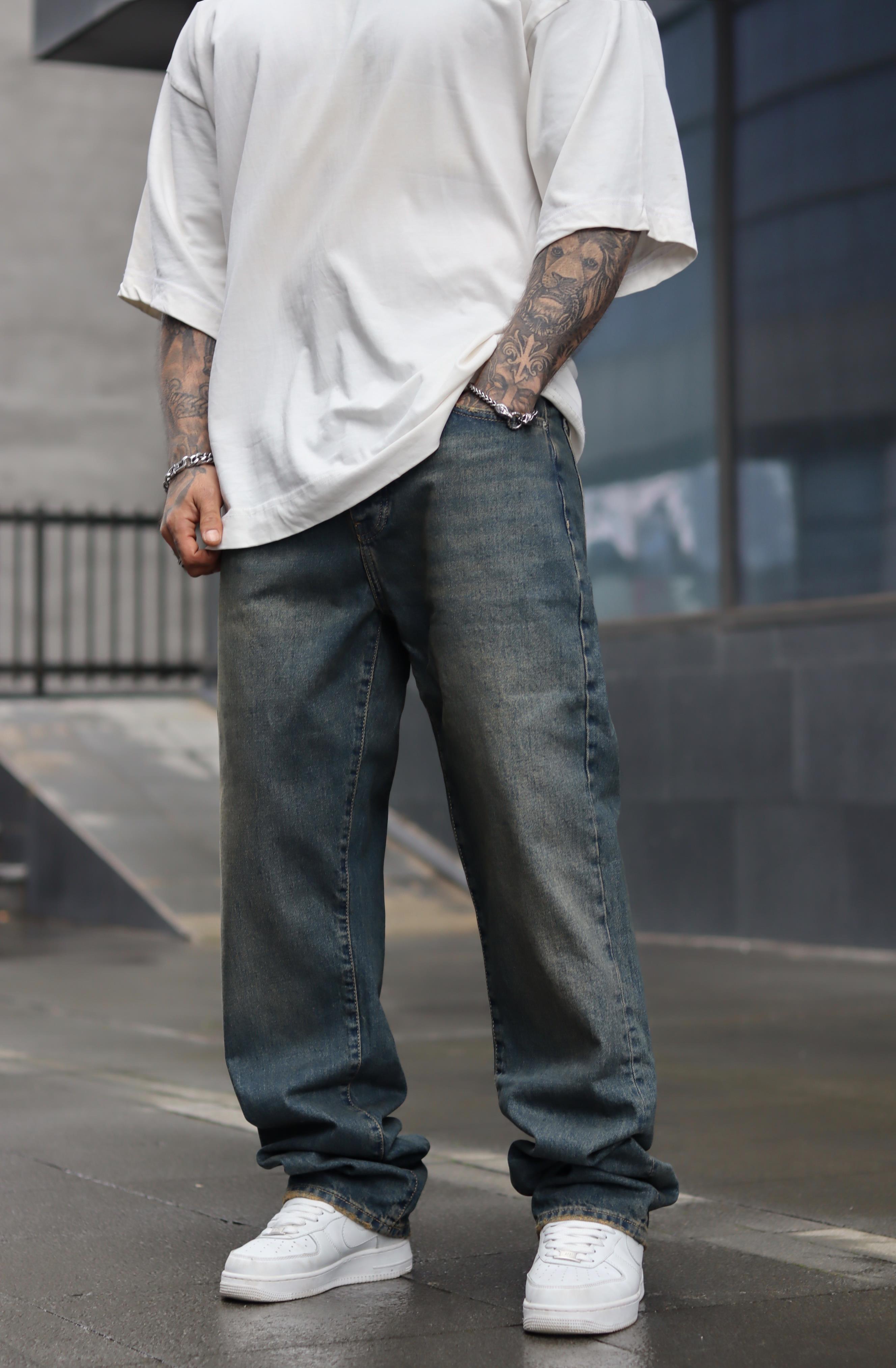 Dokulu baggy pantolon