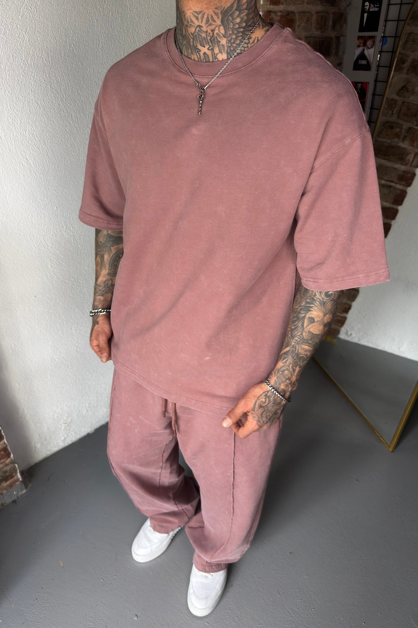 Dusty Rose Acid Washed Set