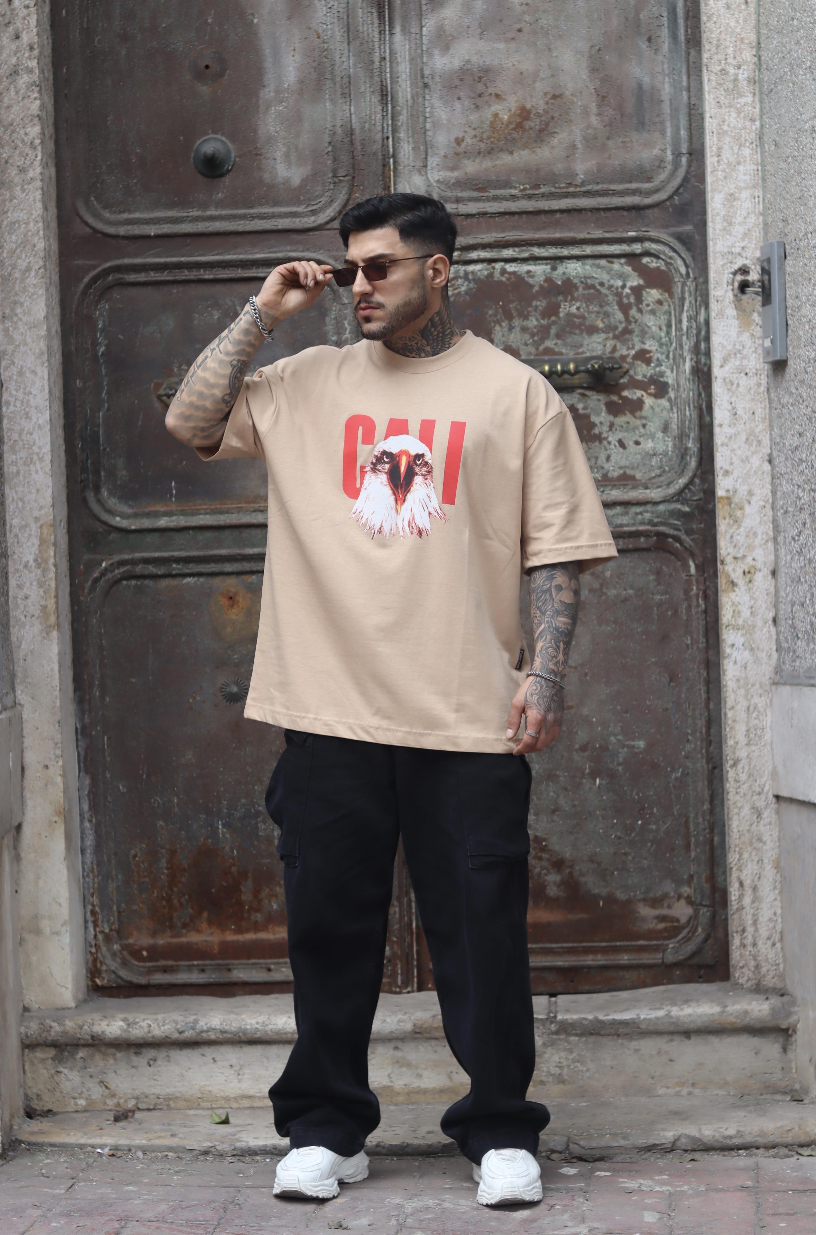 Eagle baskılı oversize tshirt