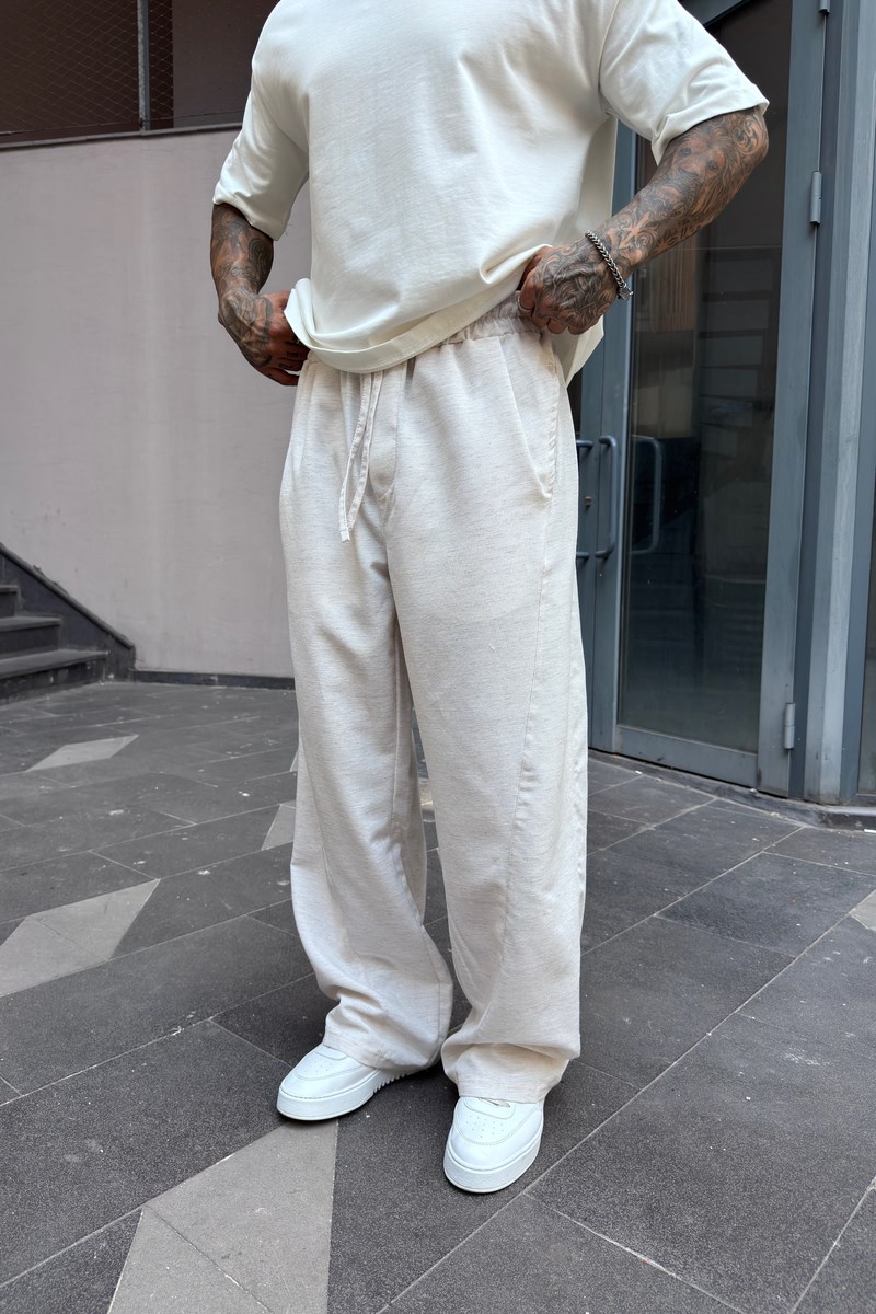 Ekstra Baggy Keten Pantolon