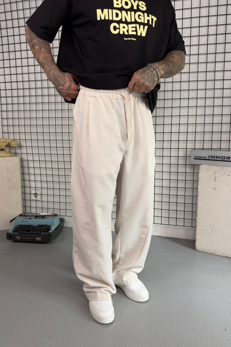 Ekstra Baggy Keten Pantolon