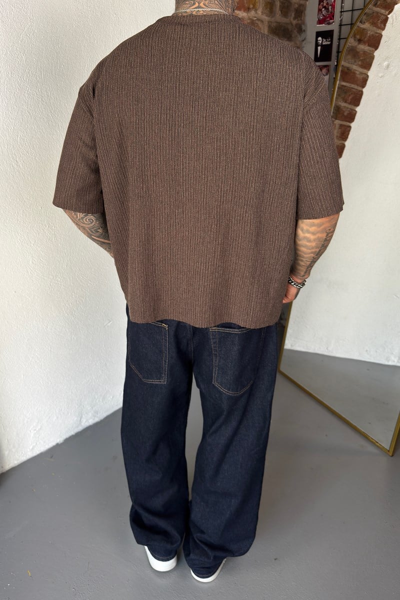 Fitilli Örme Oversize Tshirt