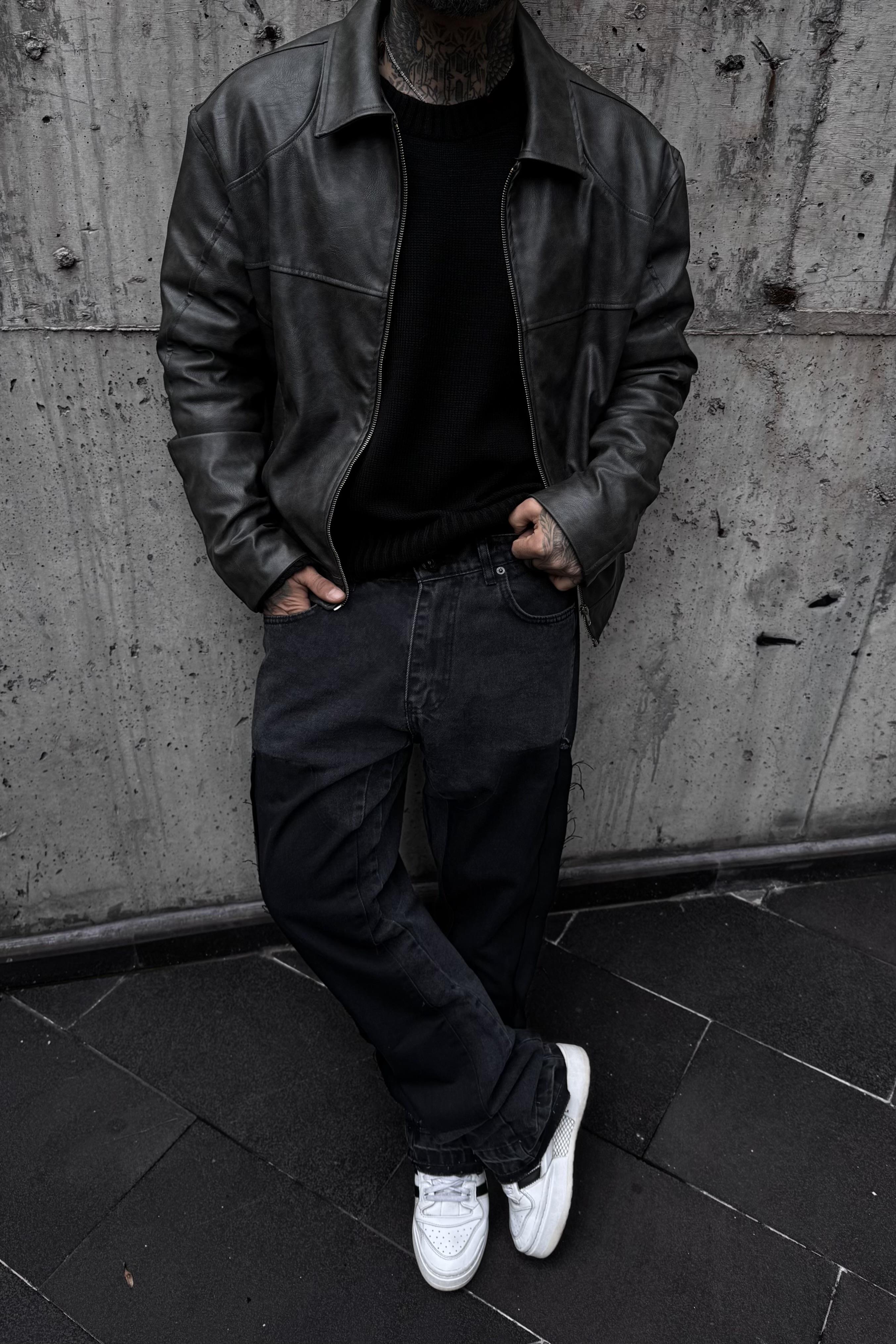 Flared denim pantolon