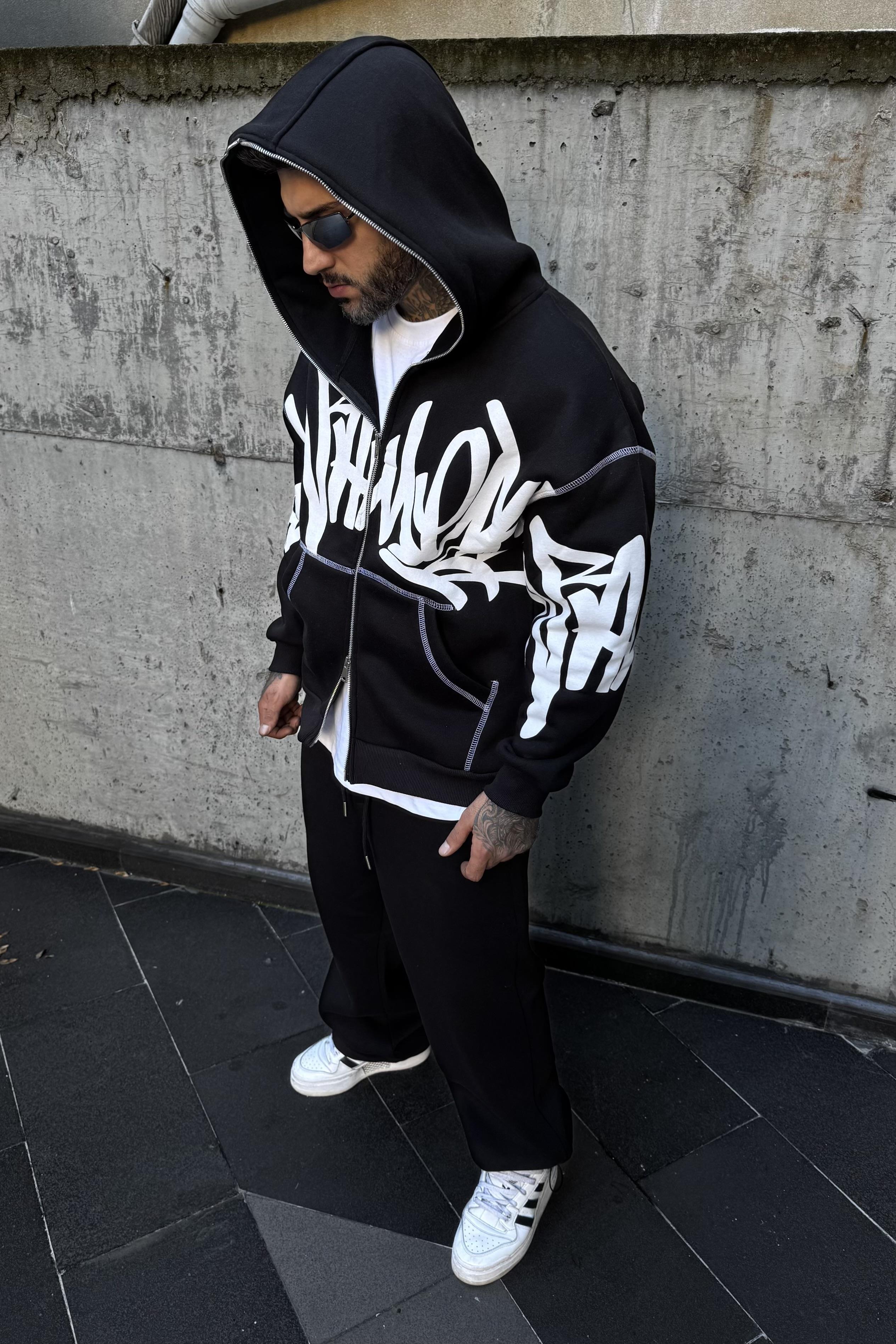 Full zip oversize hoodie