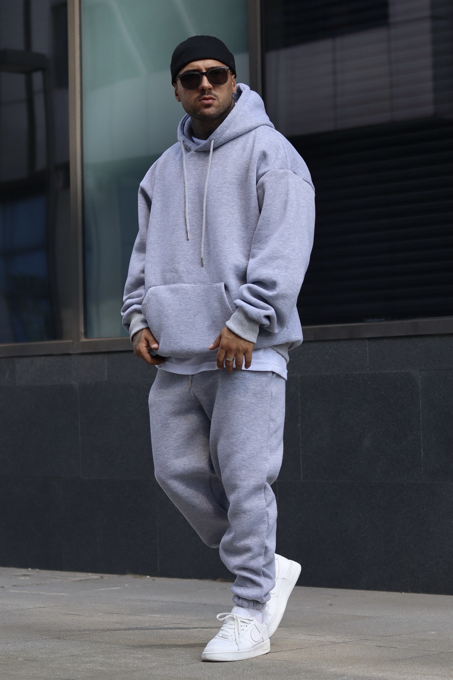 Greymelange oversize 3 iplik takım