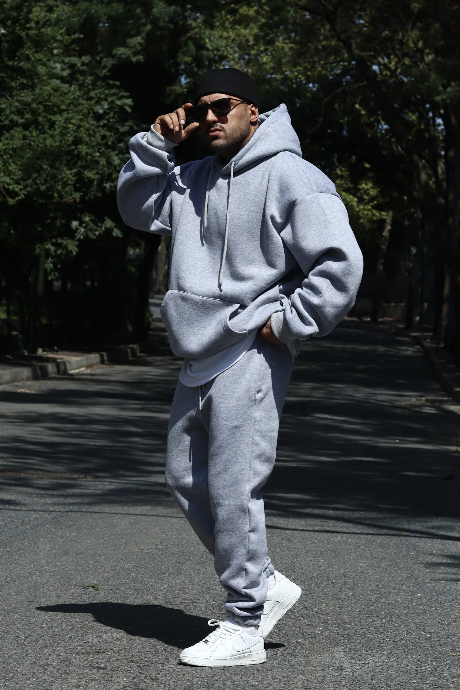 Greymelange oversize 3 iplik takım
