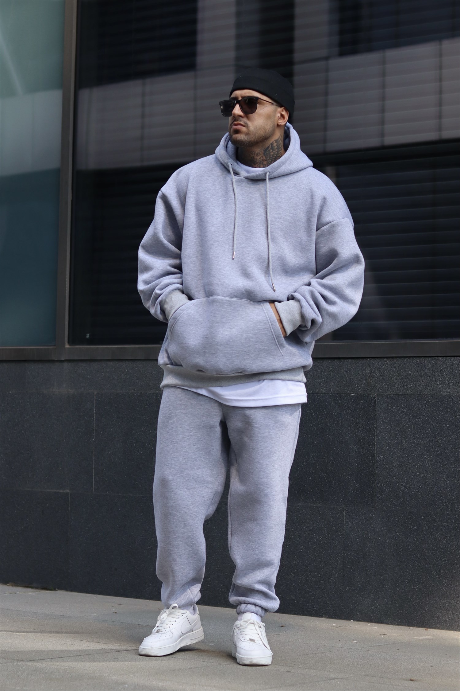 Greymelange oversize 3 iplik takım