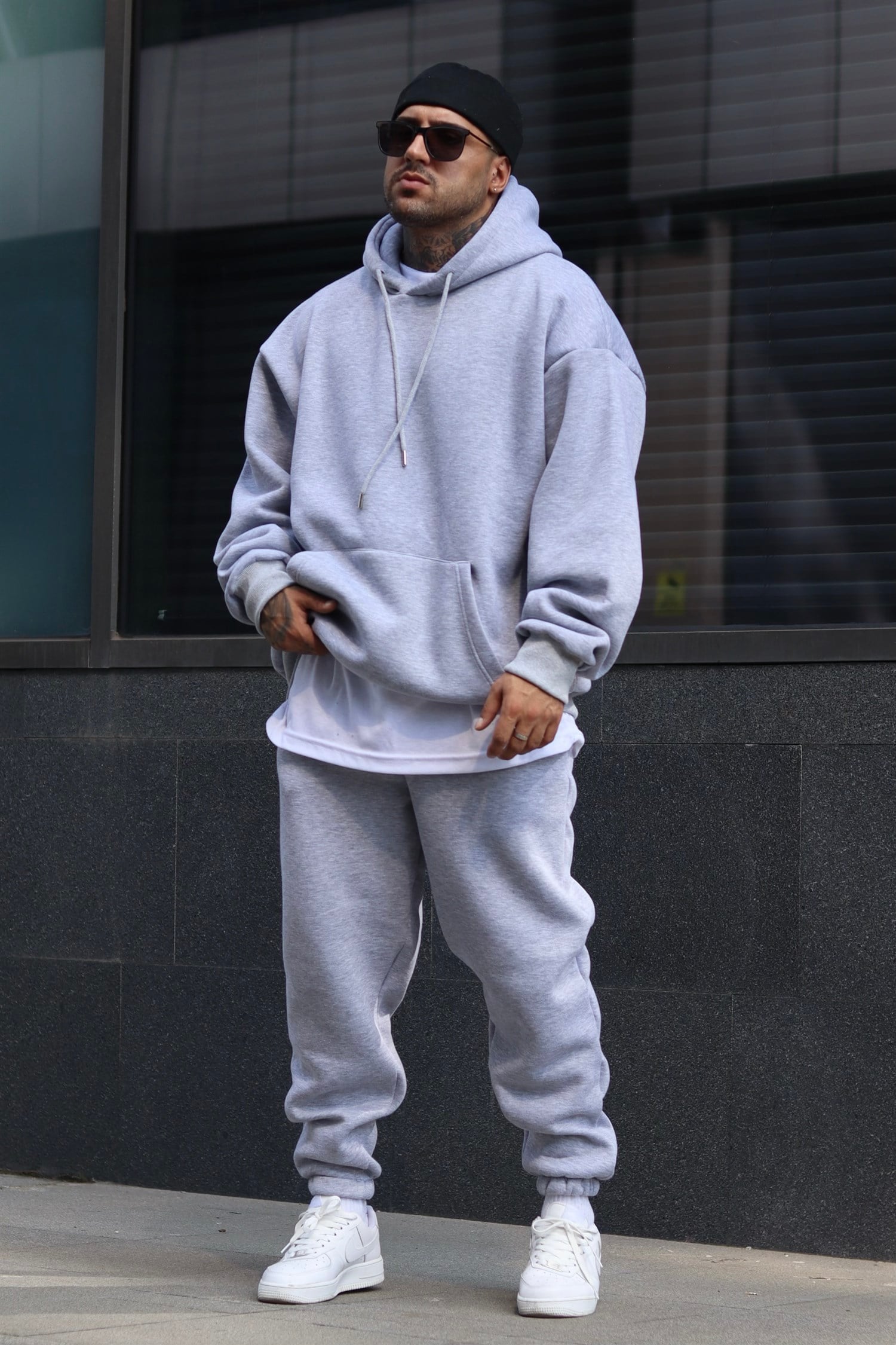 Greymelange oversize 3 iplik takım