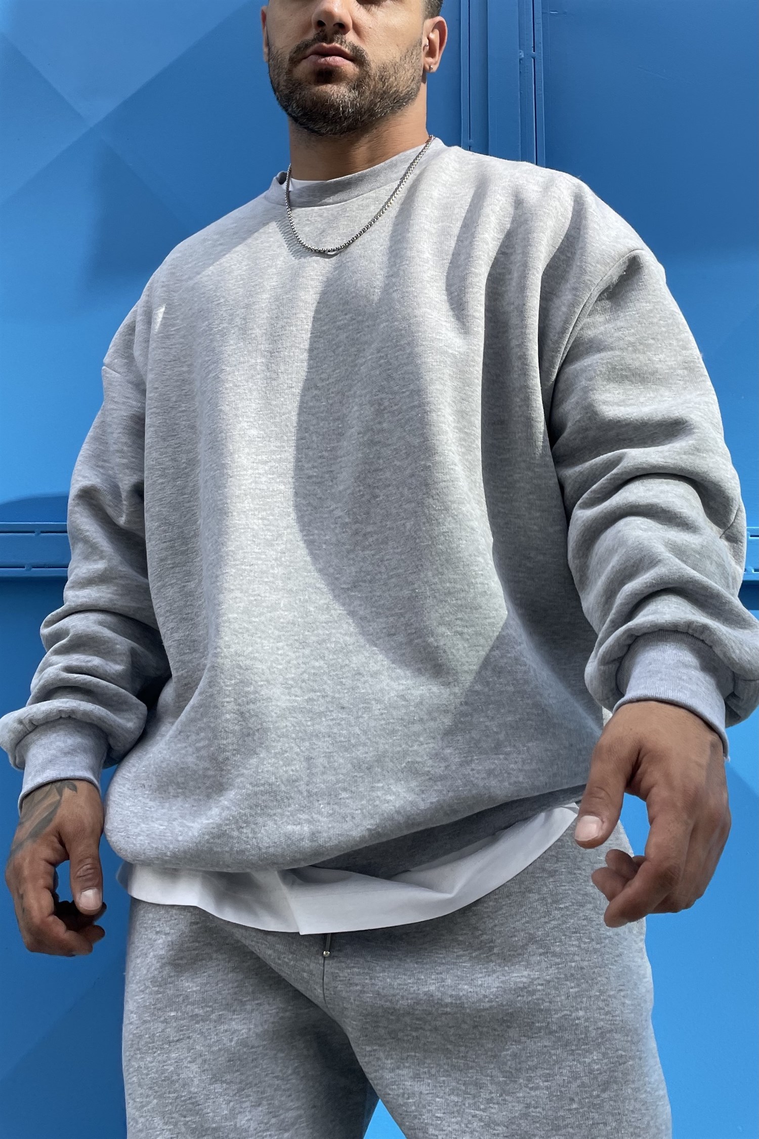 greymelange track suit