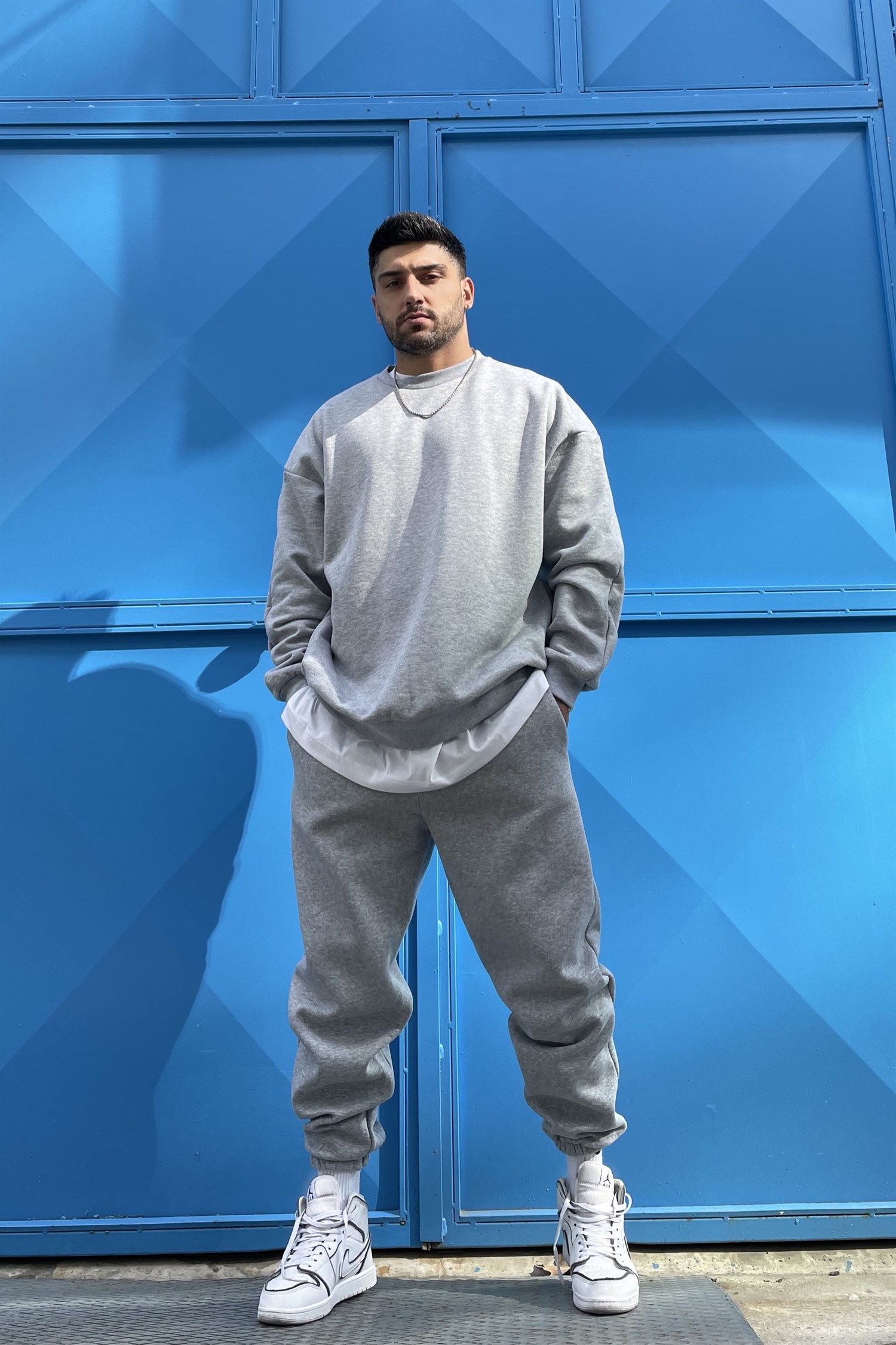 greymelange track suit