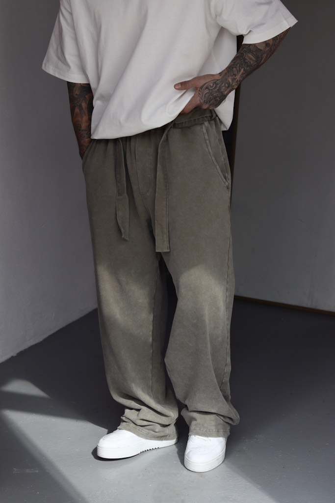 Haki Washed Baggy Eşofman