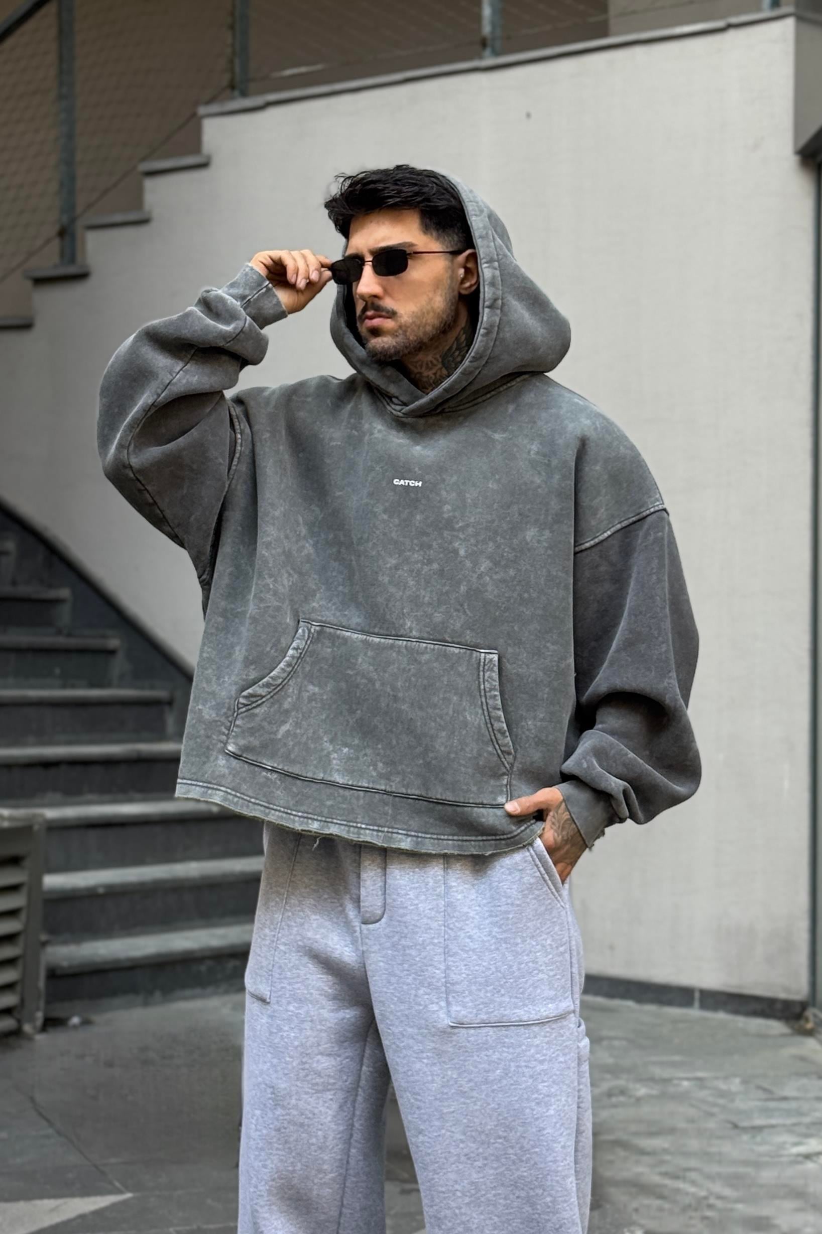 Haki Washed Oversize Hoodie