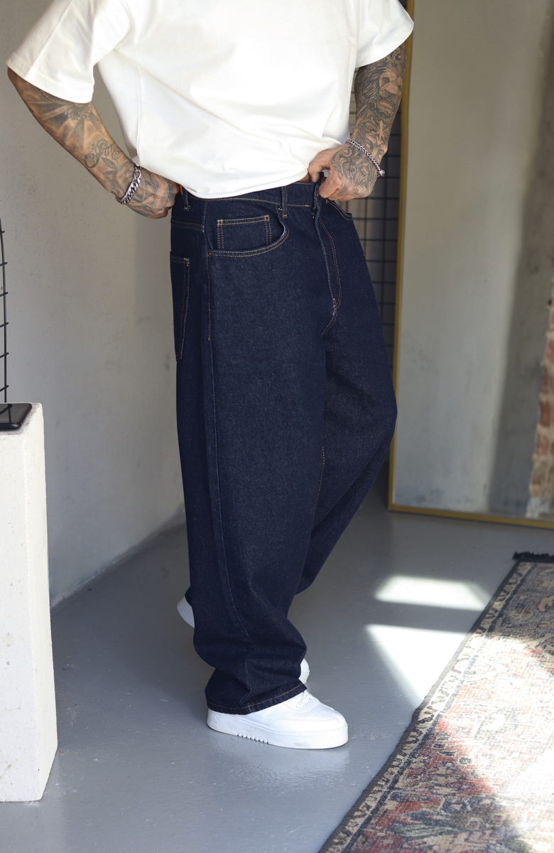 İndigo Blue Baggy Pantolon