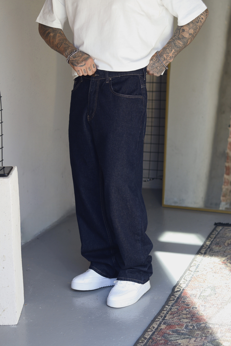 İndigo Blue Baggy Pantolon