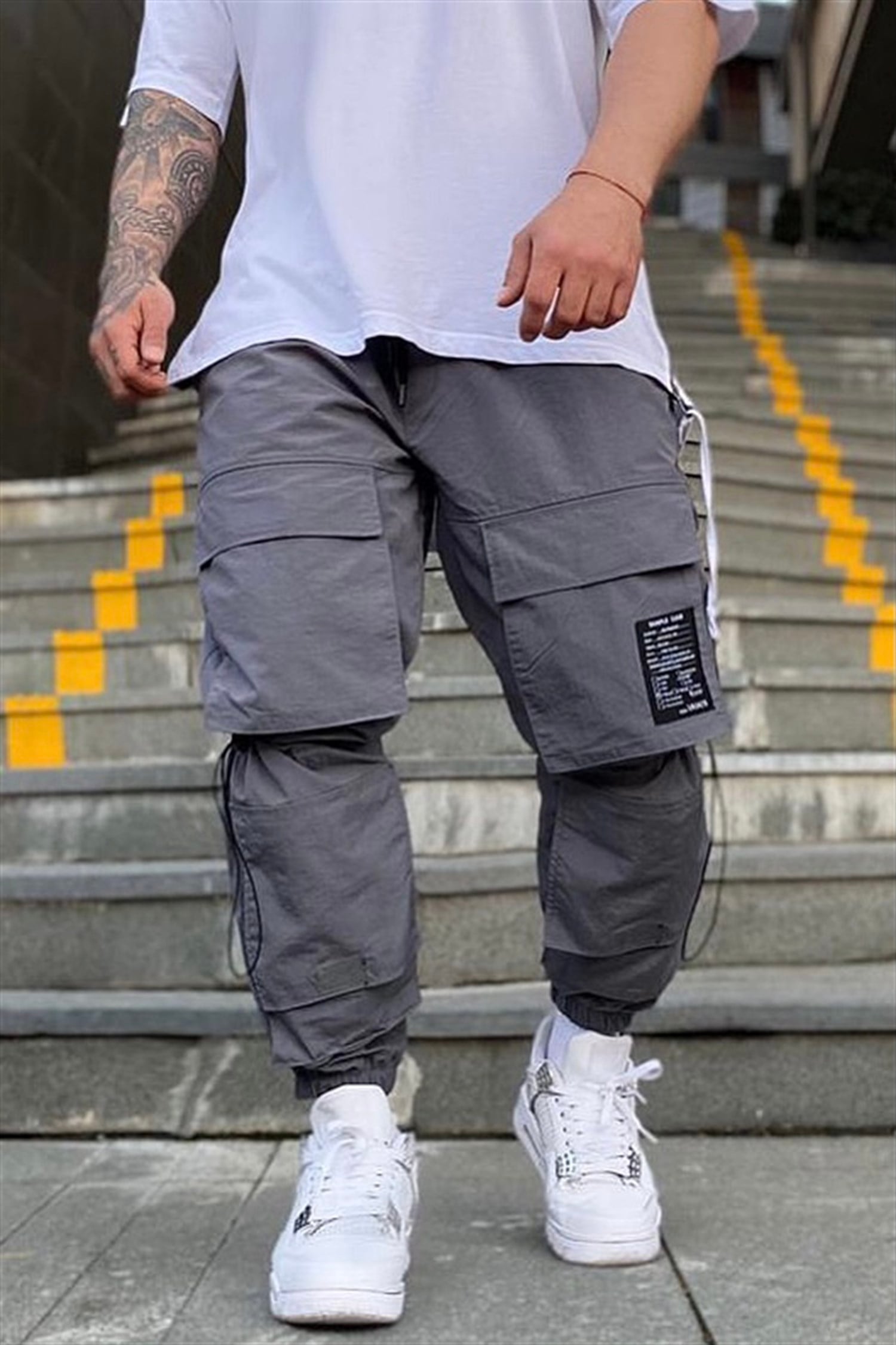 Kargo greymelange eşofman