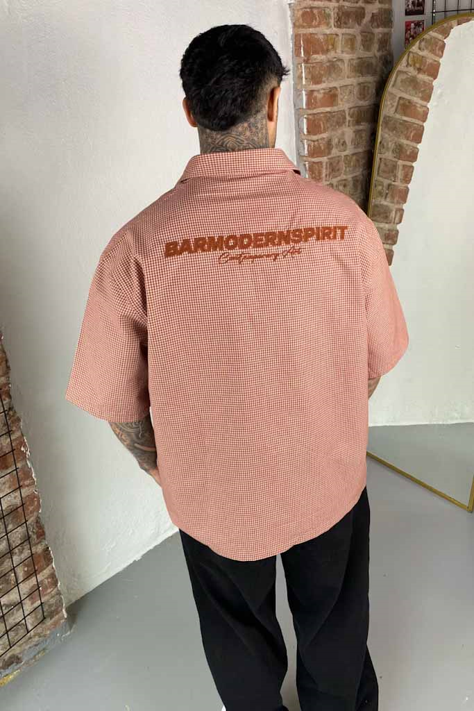 Karo Kiremit Oversize Gömlek