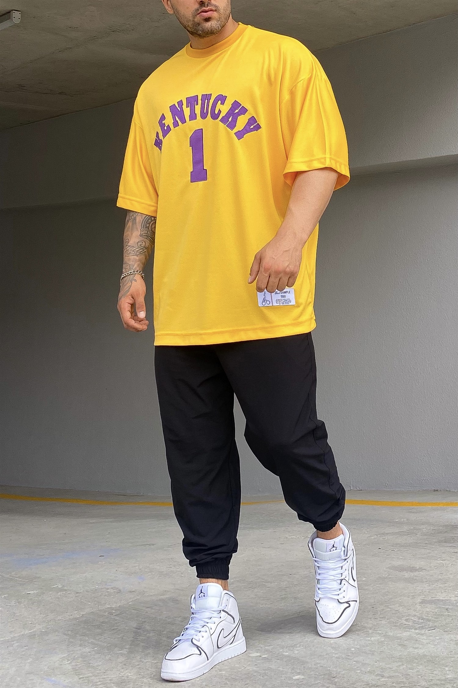 Kentucky sarı oversize tshirt