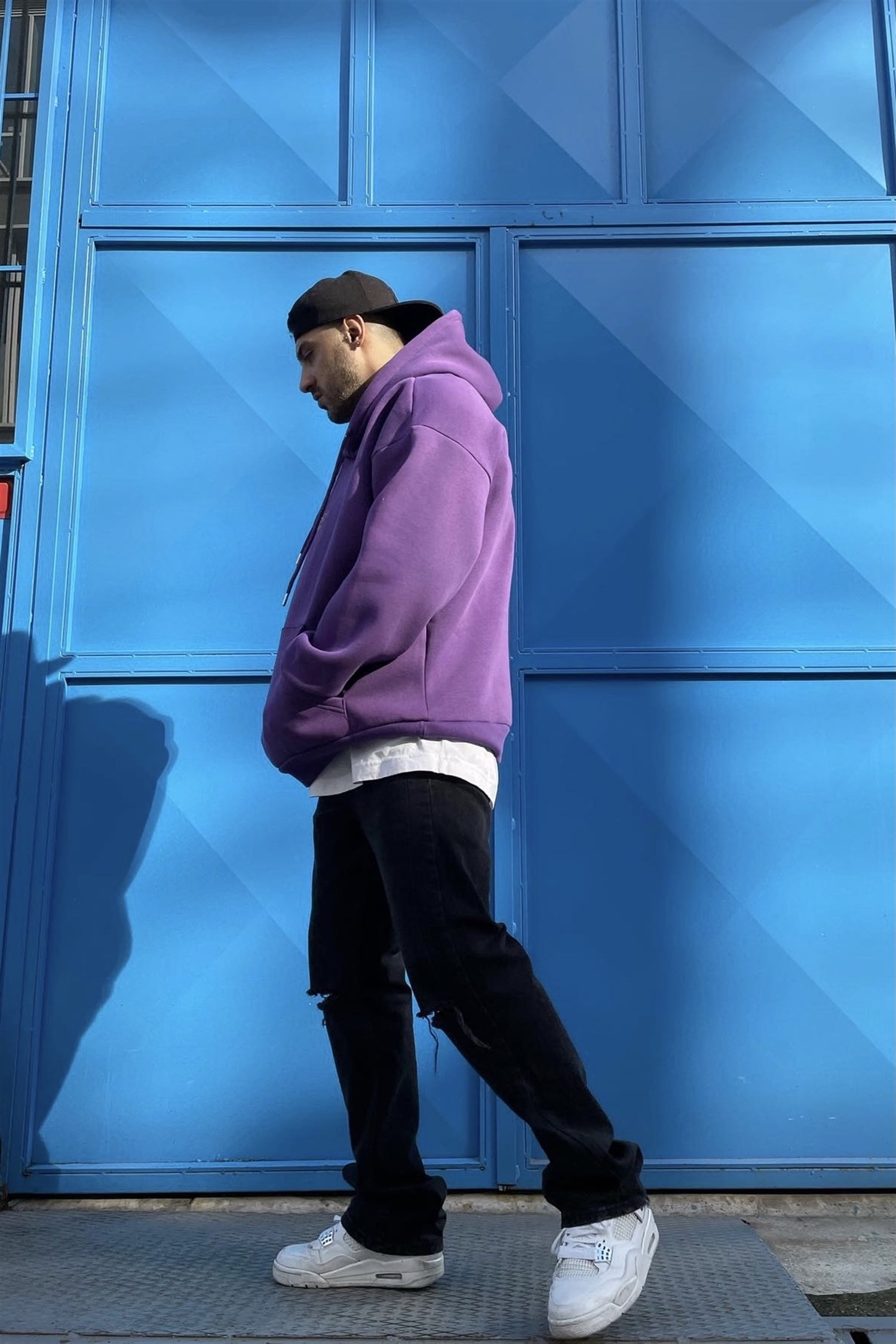kobe24 purple oversize hoodie
