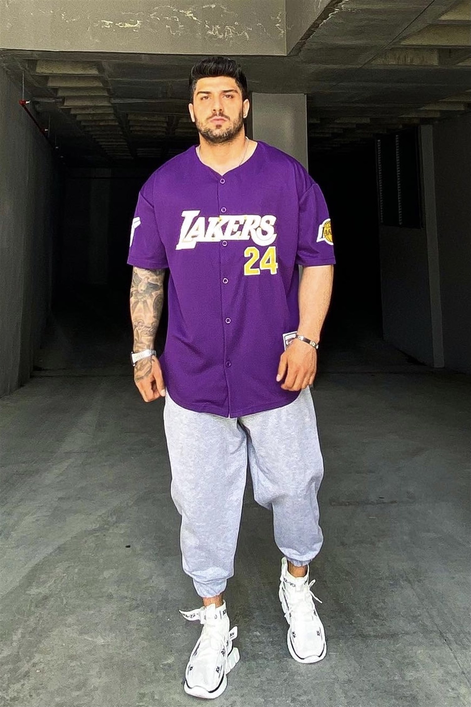 Lakers mor gömlek