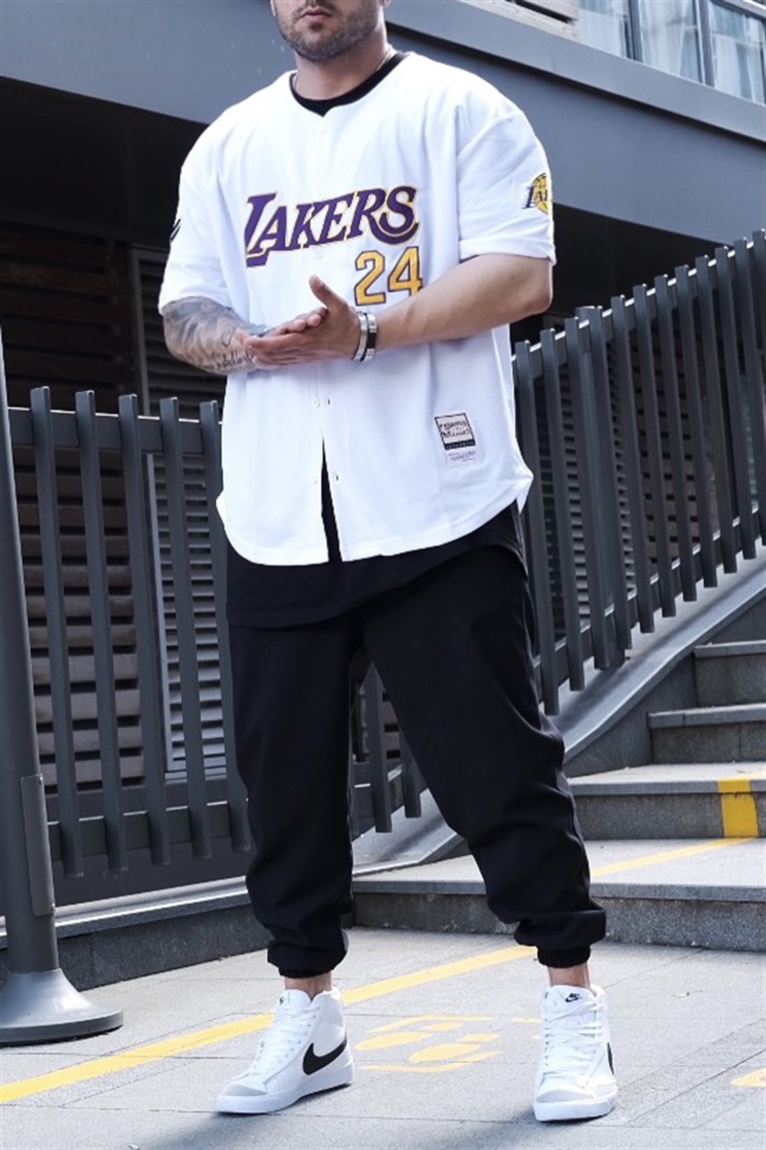 Lakers24 beyaz gömlek