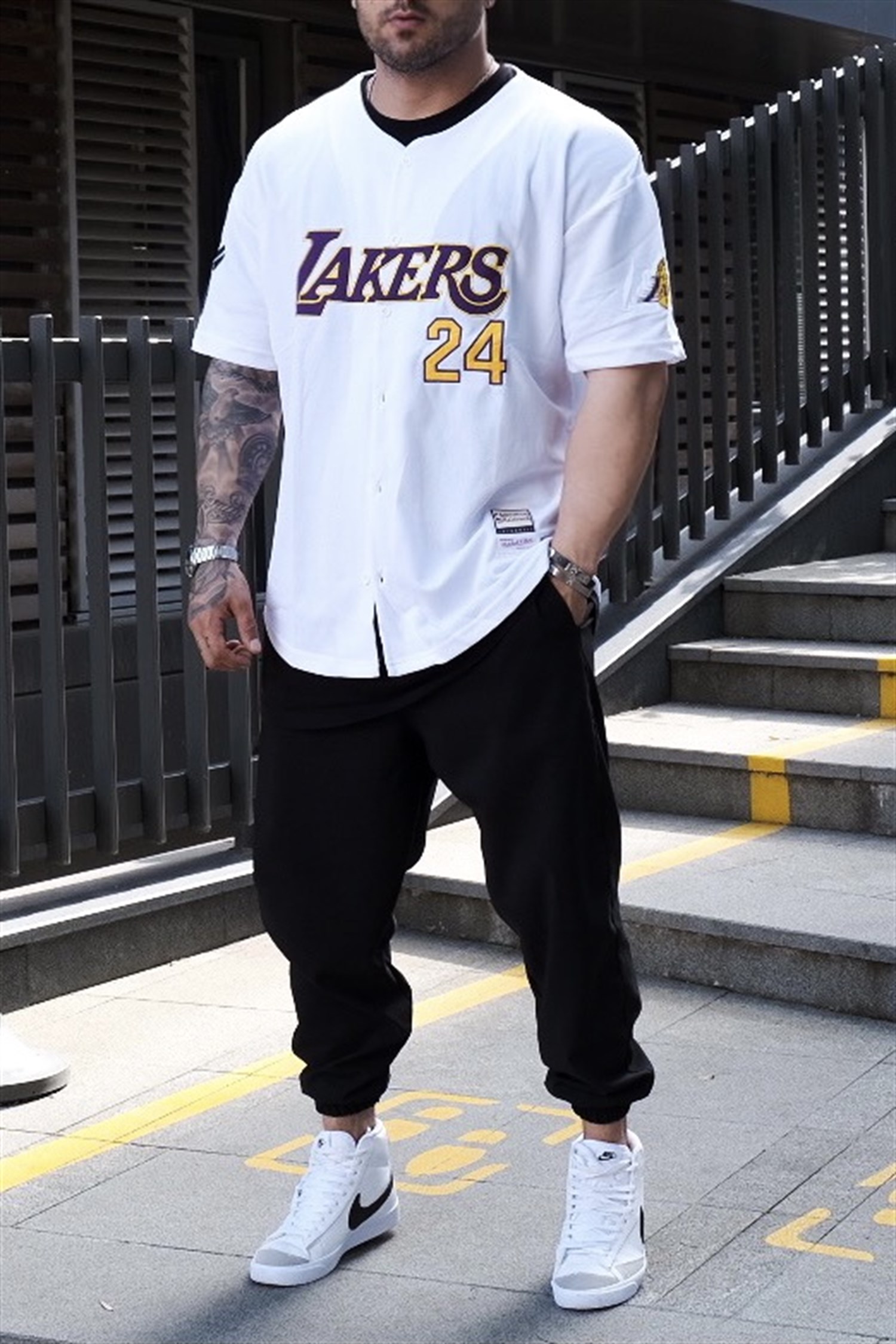 Lakers24 beyaz gömlek