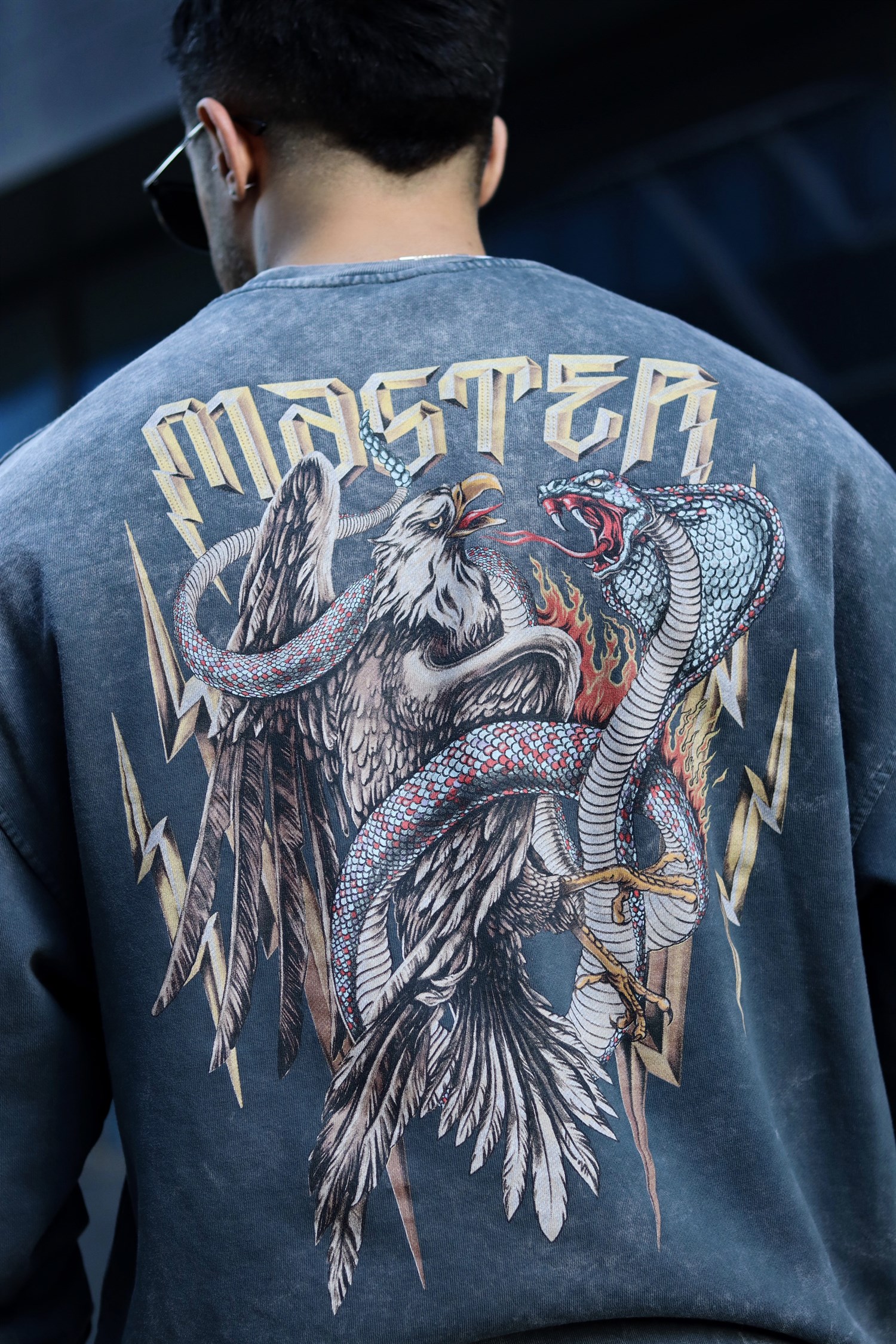 Master oversize acid yıkama sweatshirt