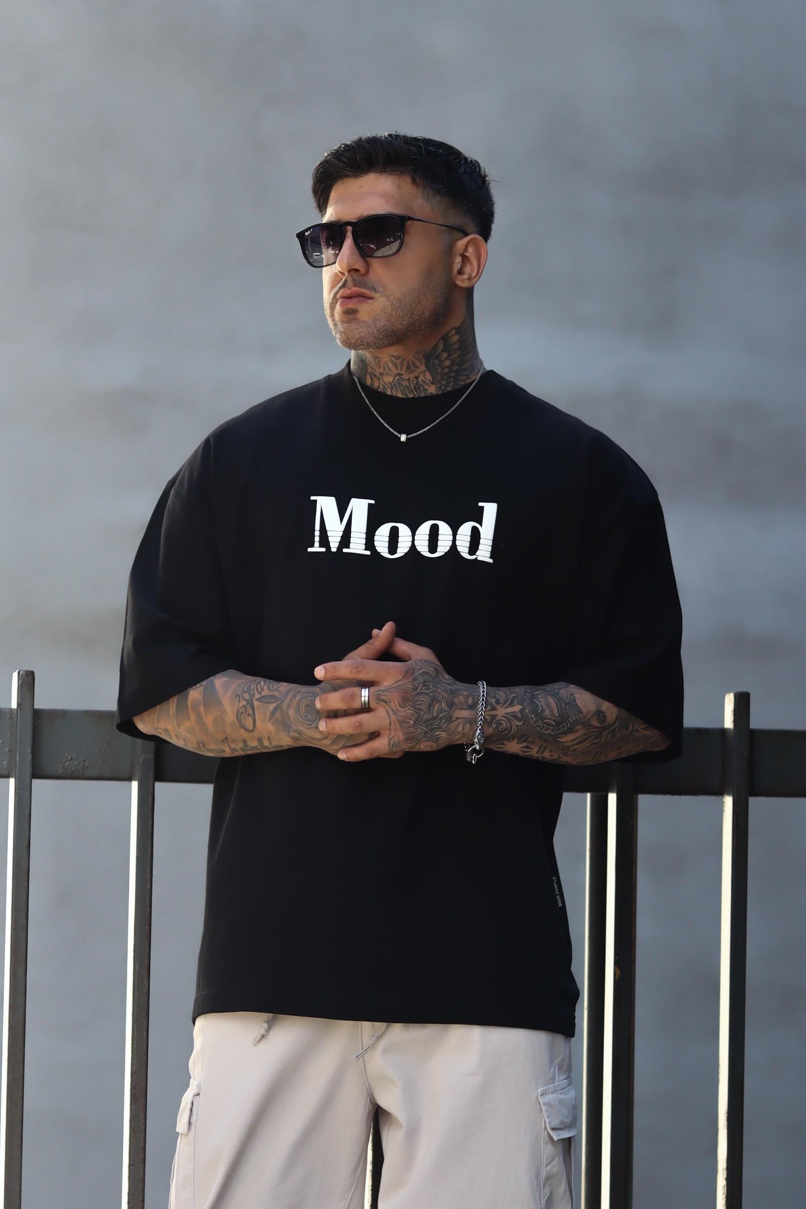 Mood siyah oversize tshirt