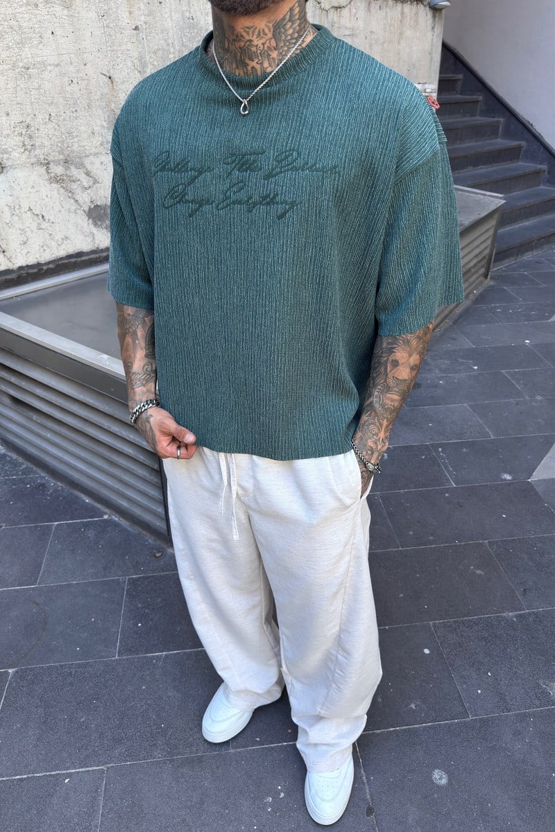 Nakış İşleme Oversize Tshirt