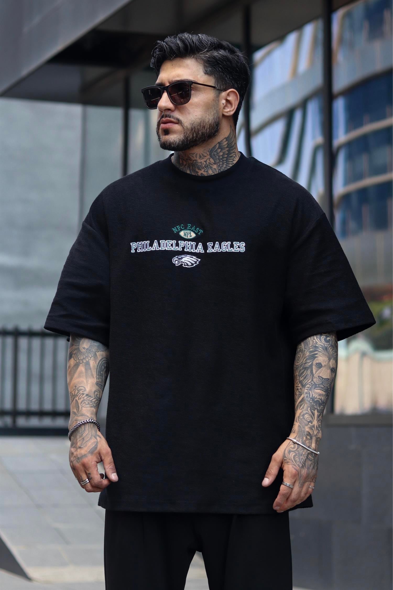 Nfc eagles siyah oversize tshirt