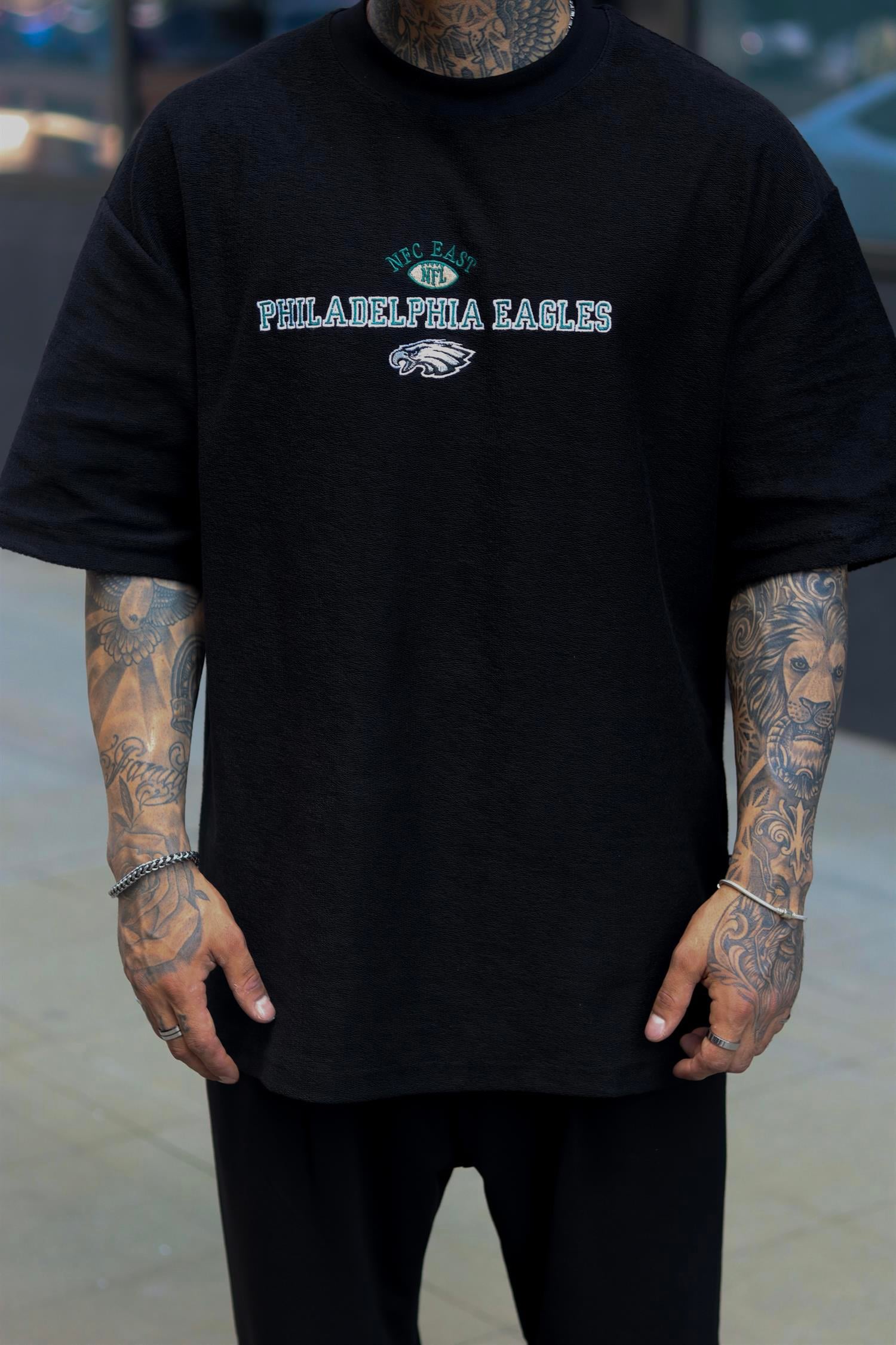 Nfc eagles siyah oversize tshirt